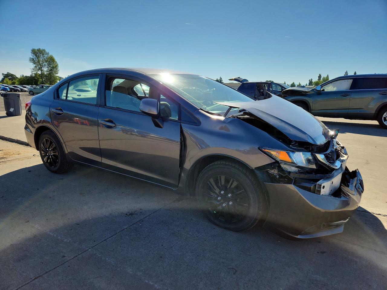 2013 Honda Civic Lx Gray vin: 19XFB2F56DE248396