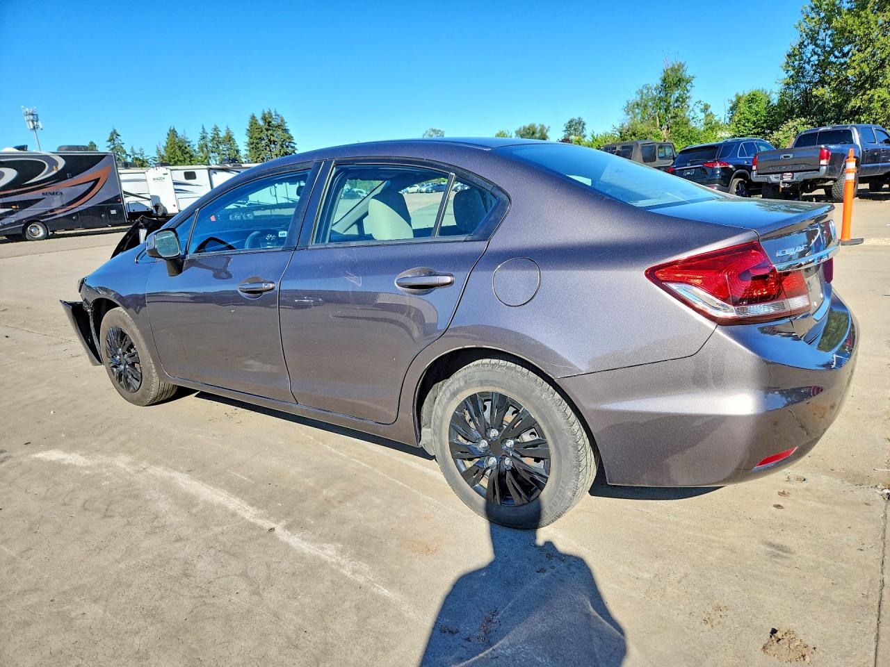 2013 Honda Civic Lx Gray vin: 19XFB2F56DE248396