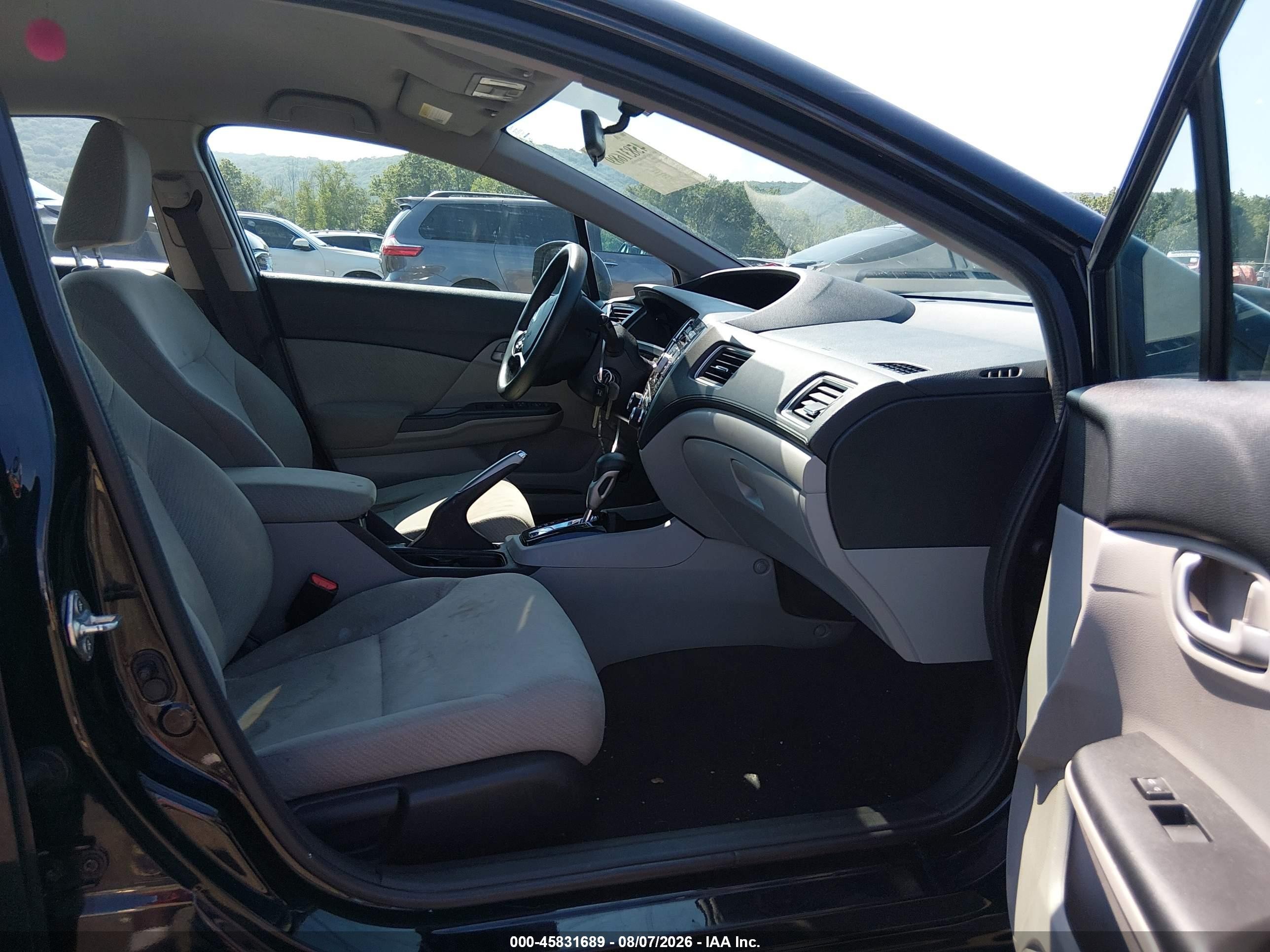 2013 Honda Civic Lx Black vin: 19XFB2F56DE253596