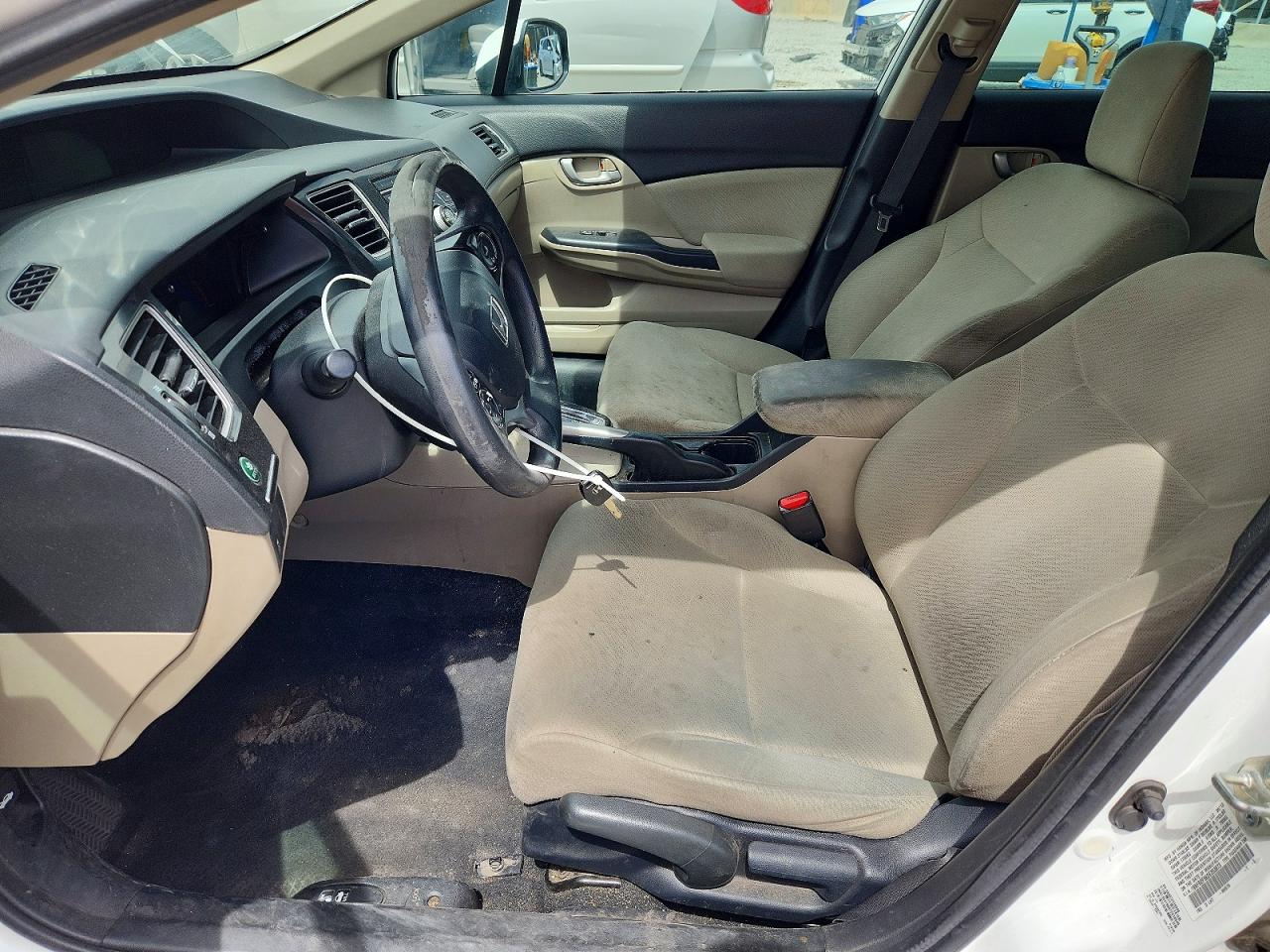 2013 Honda Civic Lx White vin: 19XFB2F56DE253873