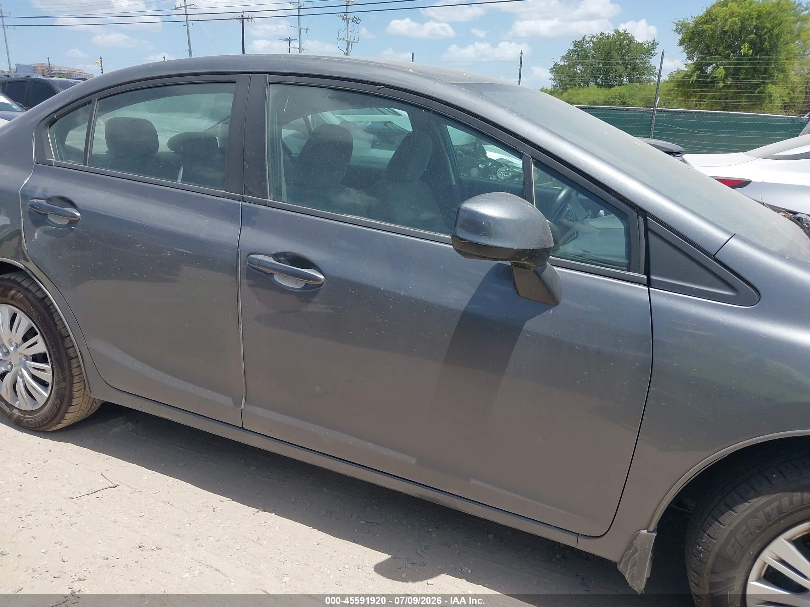 2013 Honda Civic Lx Серый vin: 19XFB2F56DE262542