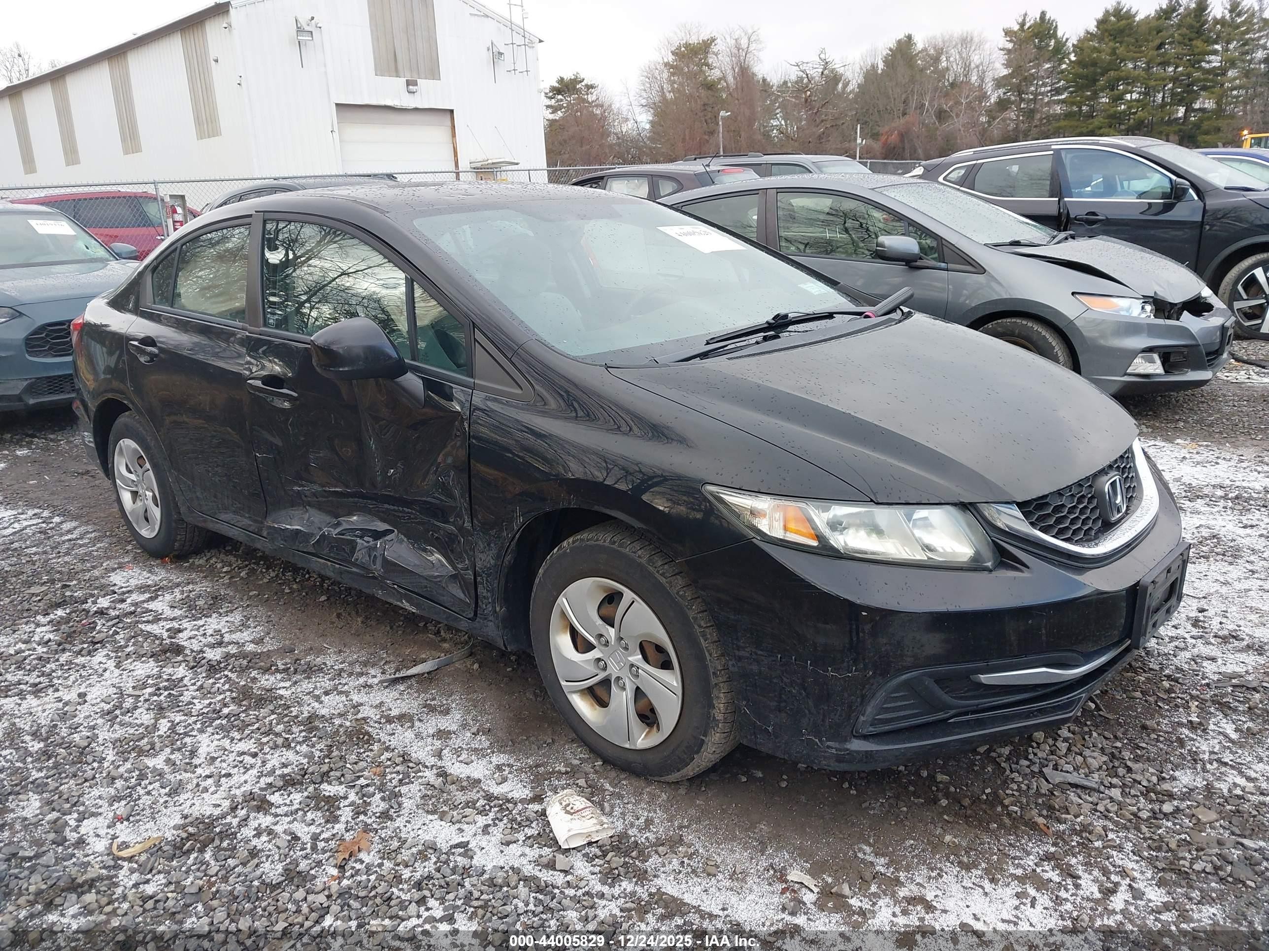 2013 Honda Civic Lx Black vin: 19XFB2F56DE274870
