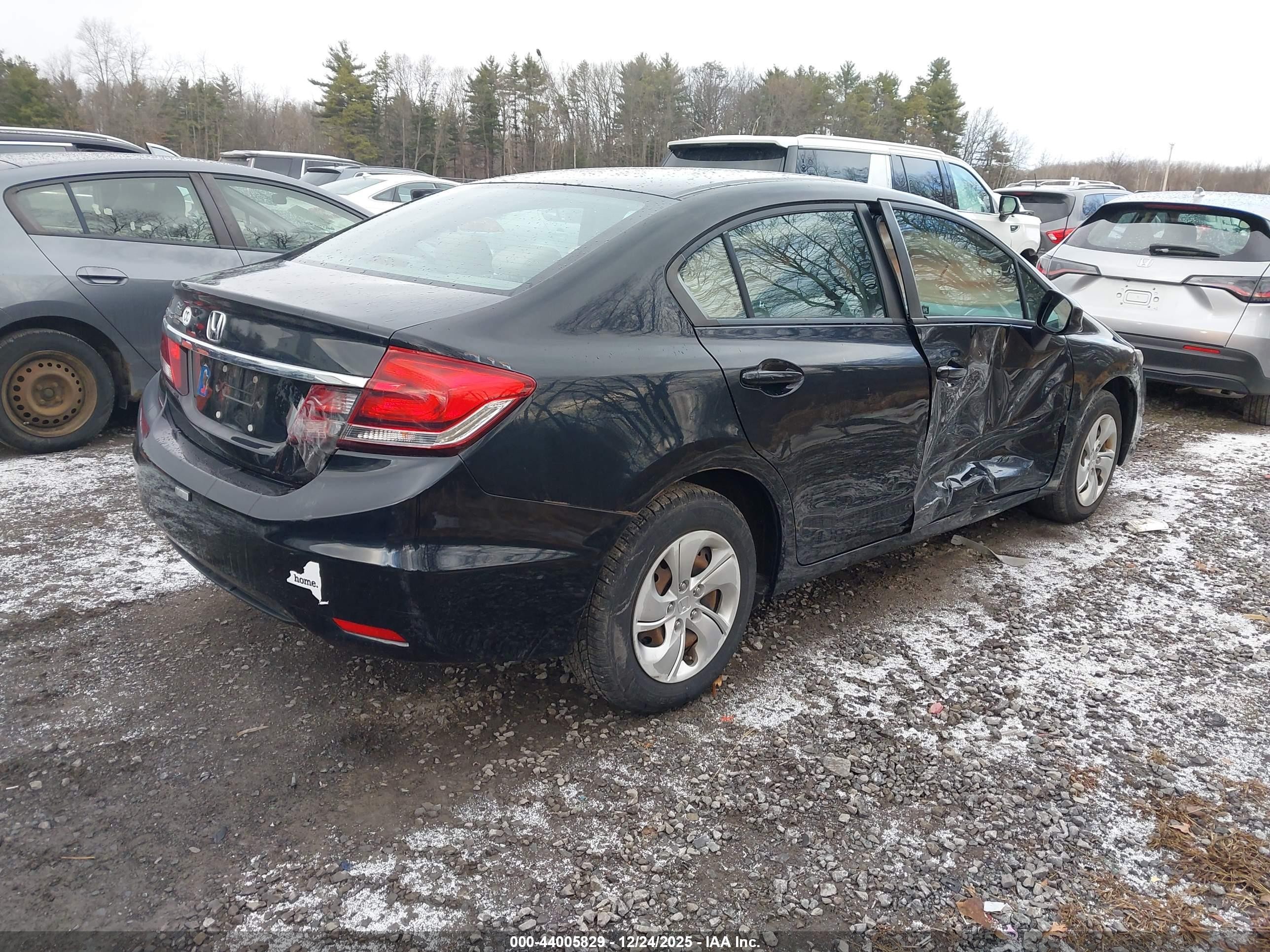 2013 Honda Civic Lx Black vin: 19XFB2F56DE274870