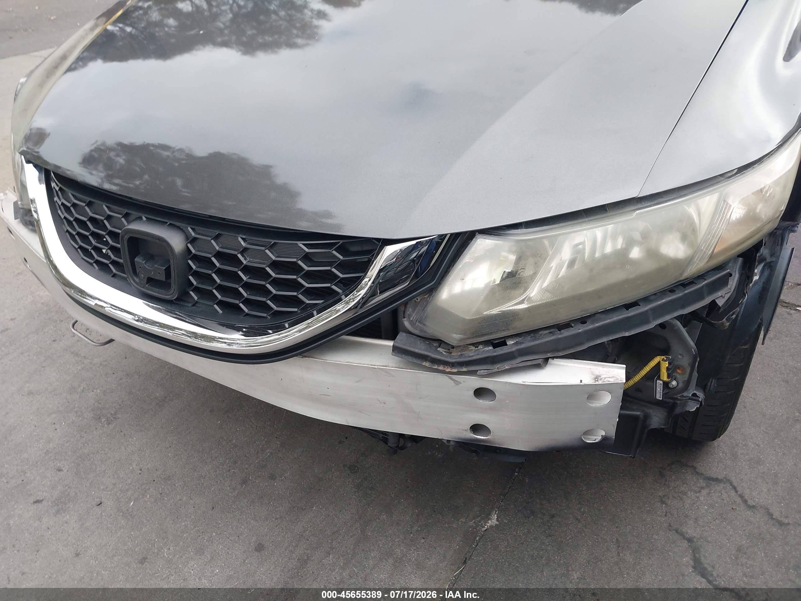 2013 Honda Civic Lx Серый vin: 19XFB2F56DE276036
