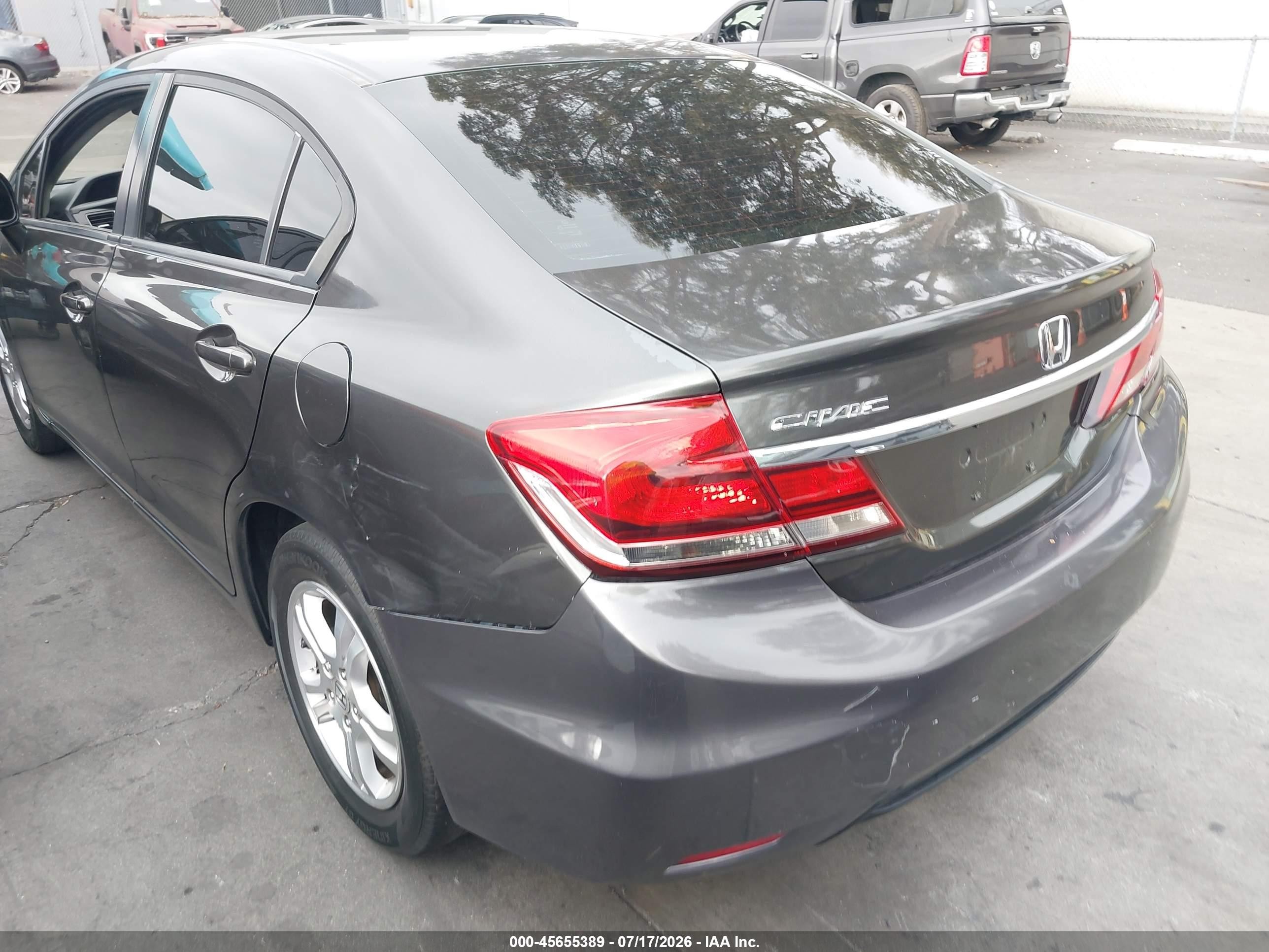 2013 Honda Civic Lx Серый vin: 19XFB2F56DE276036