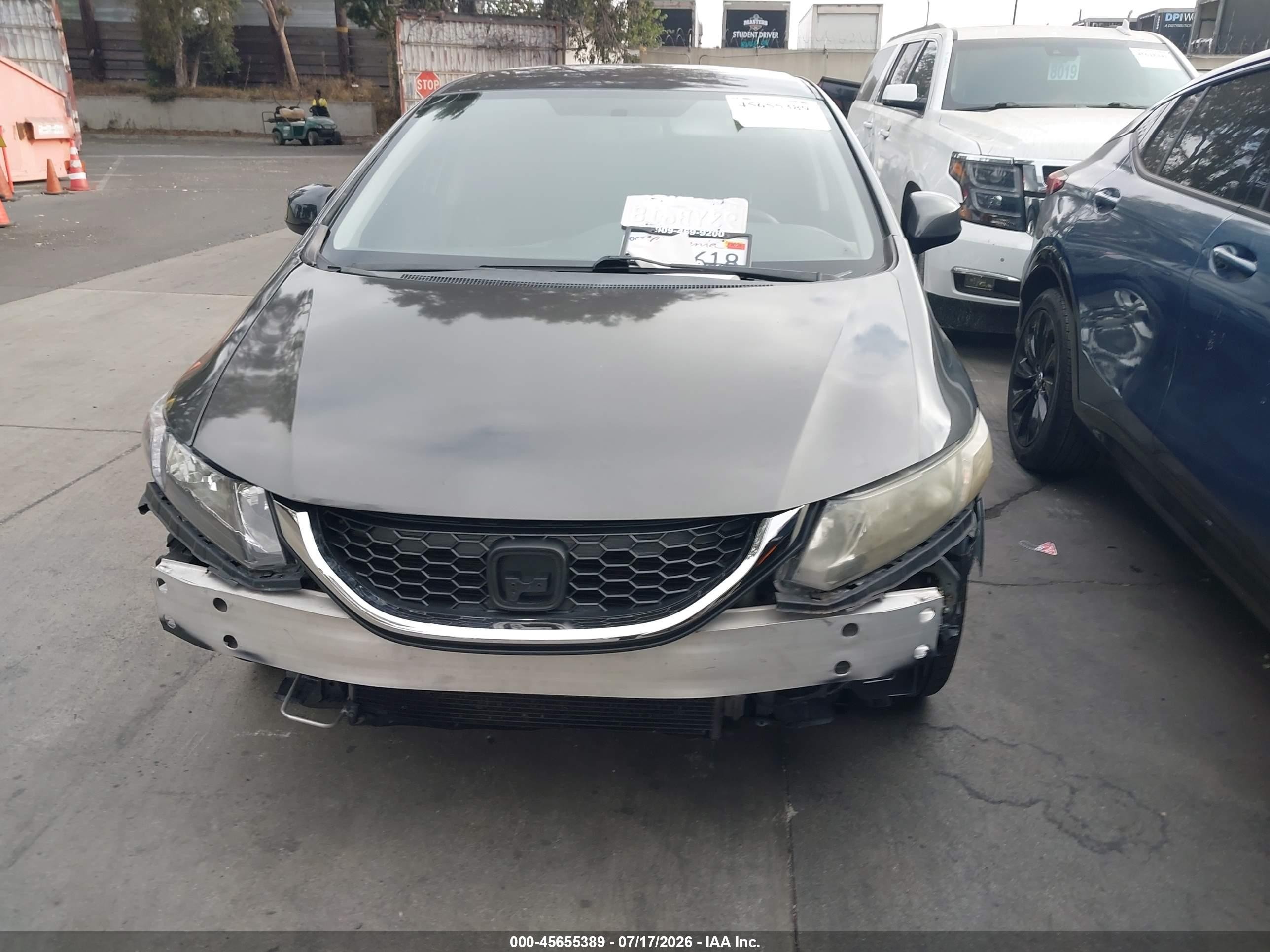 2013 Honda Civic Lx Серый vin: 19XFB2F56DE276036