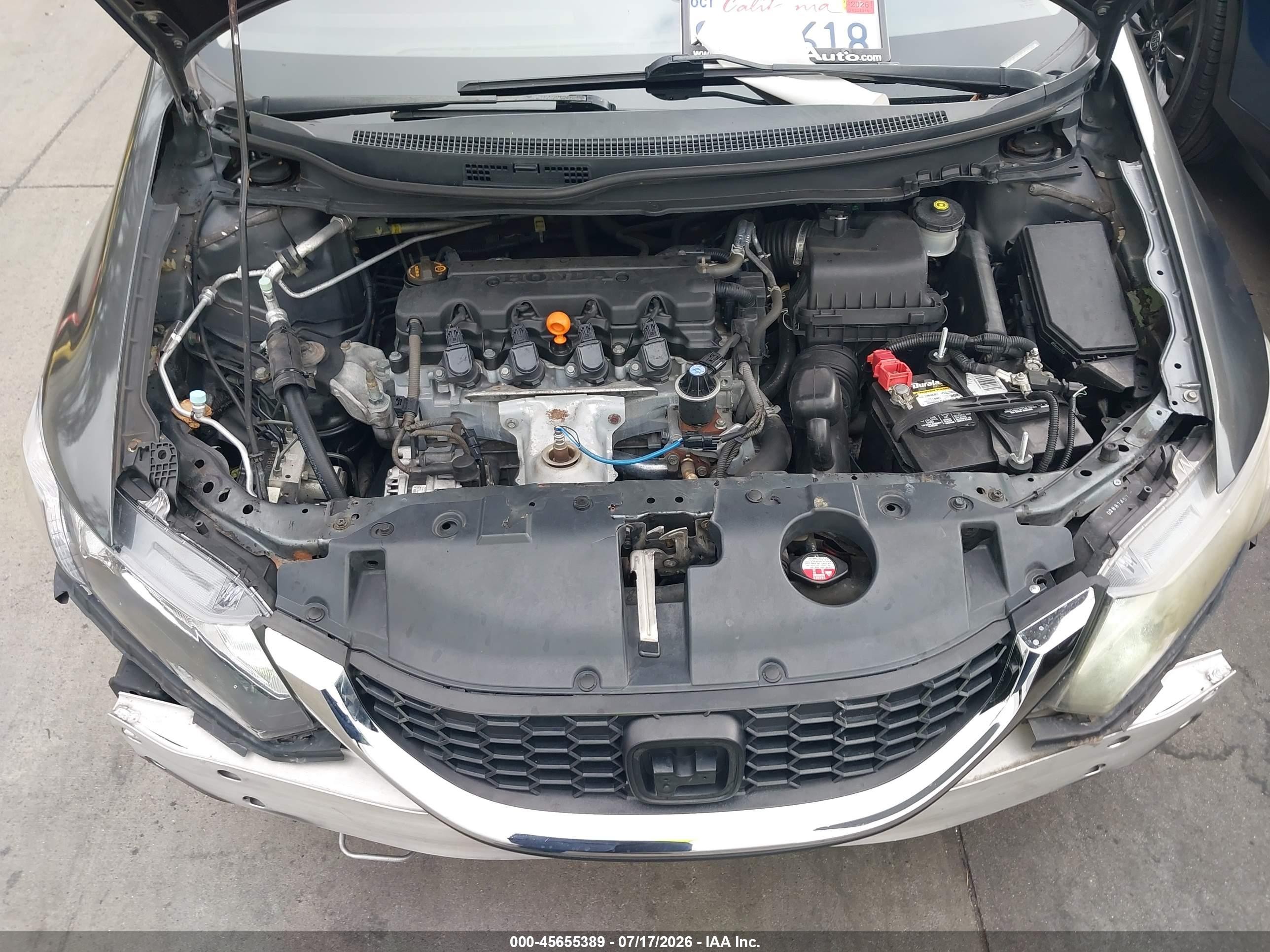 2013 Honda Civic Lx Серый vin: 19XFB2F56DE276036