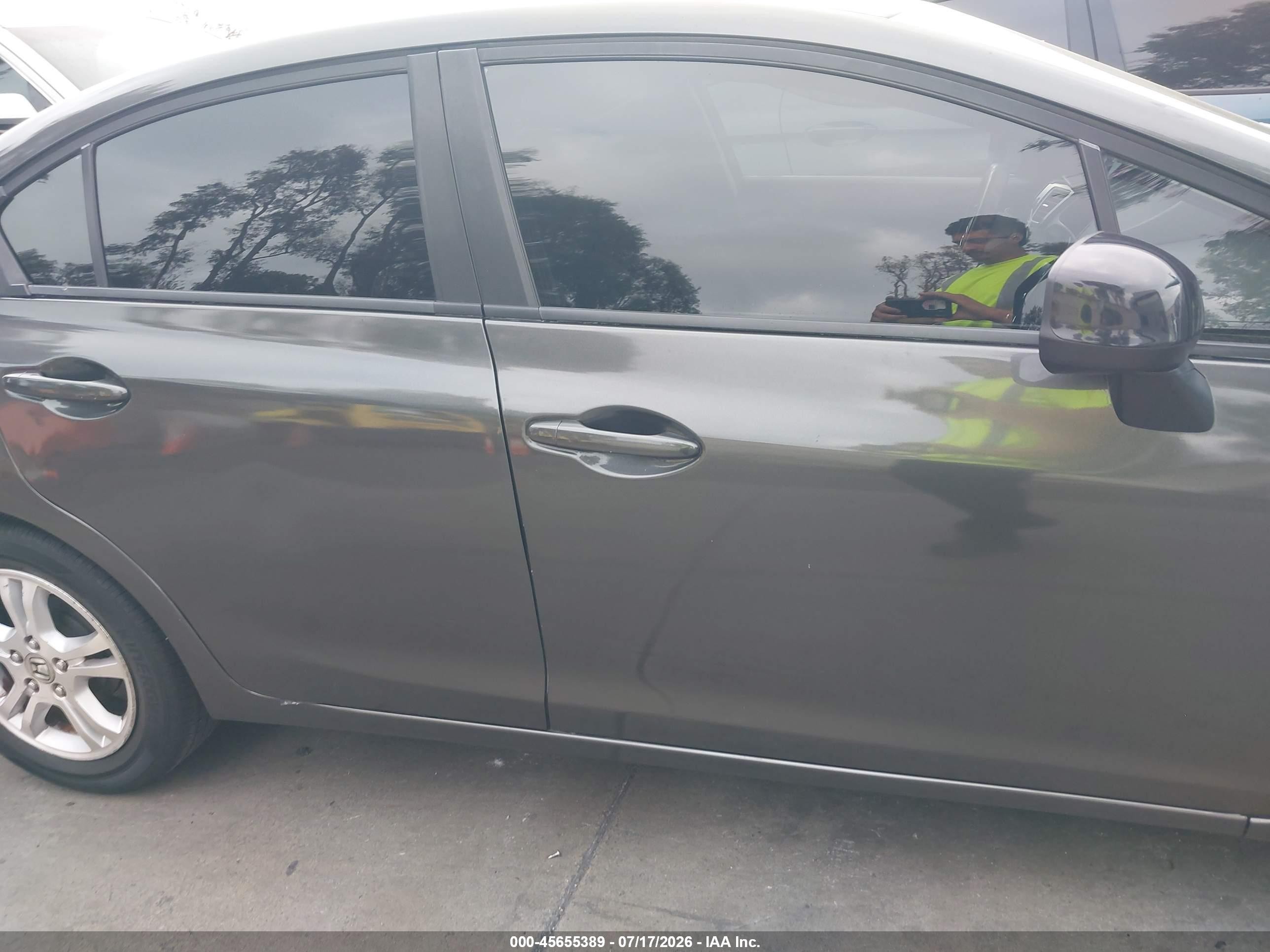 2013 Honda Civic Lx Серый vin: 19XFB2F56DE276036