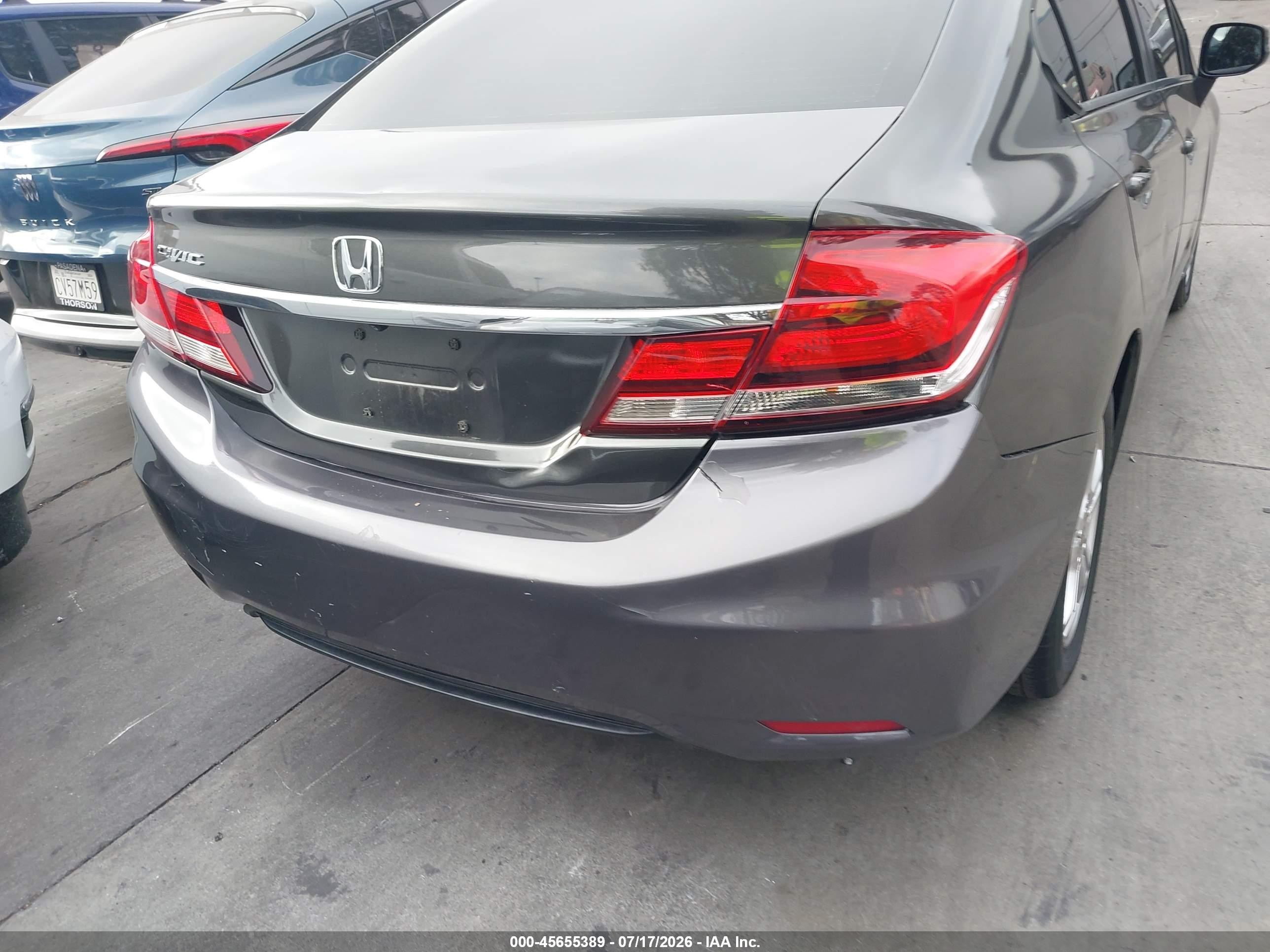 2013 Honda Civic Lx Серый vin: 19XFB2F56DE276036