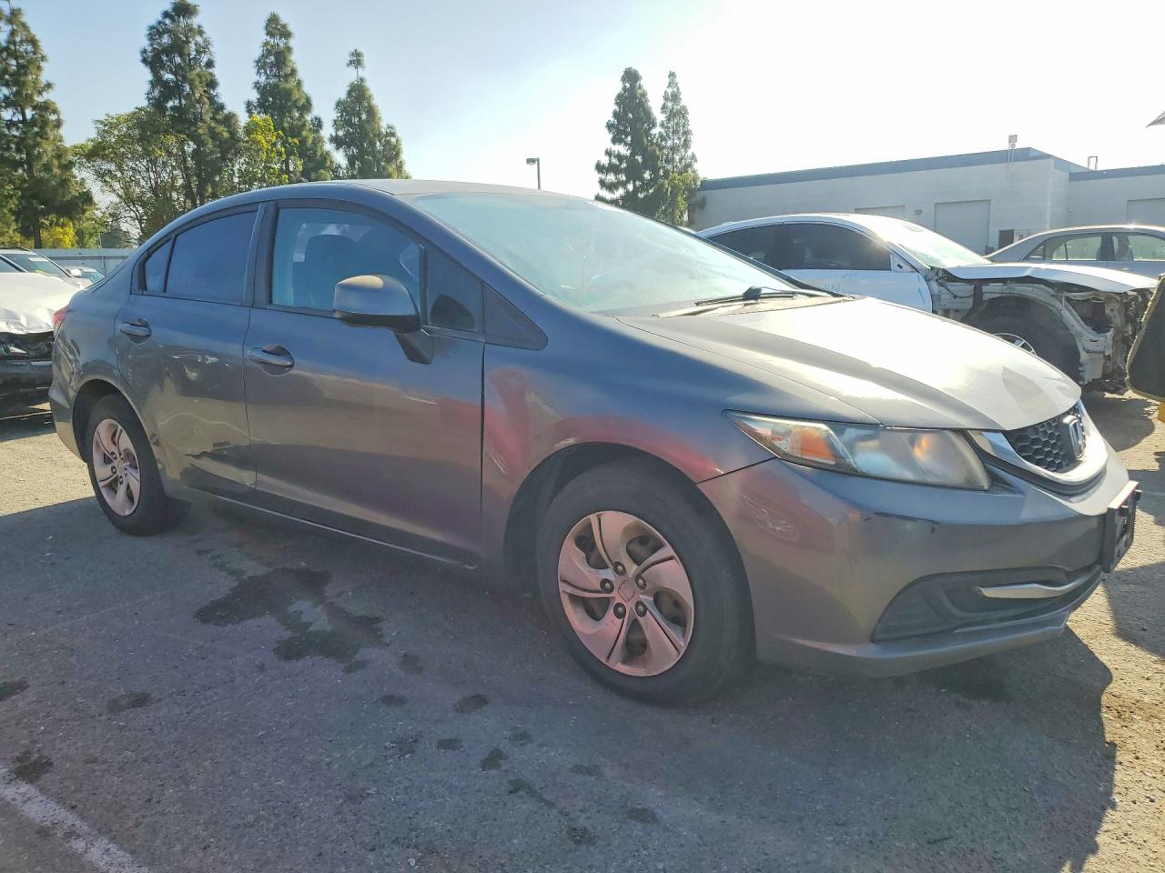 2013 Honda Civic Lx Gray vin: 19XFB2F56DE276053