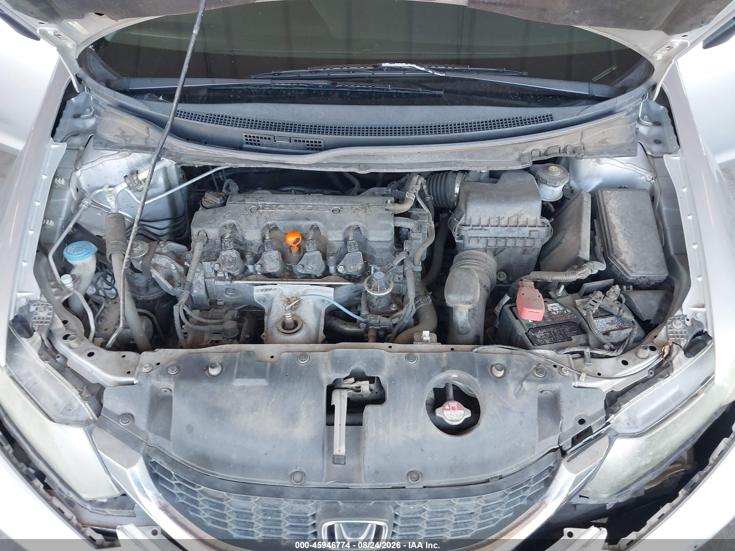2013 Honda Civic Lx Silver vin: 19XFB2F56DE288980