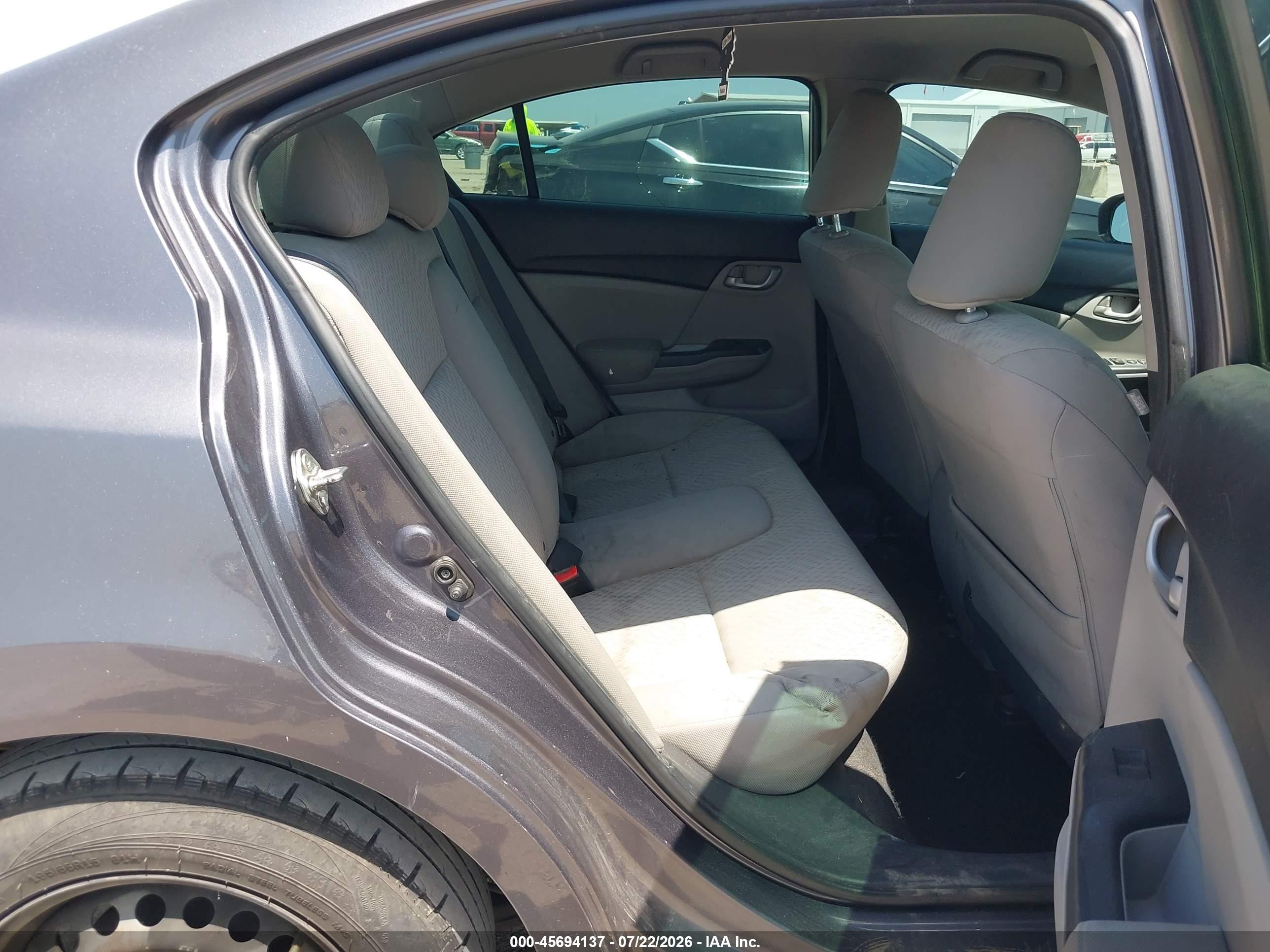 2014 Honda Civic Lx Gray vin: 19XFB2F56EE000943