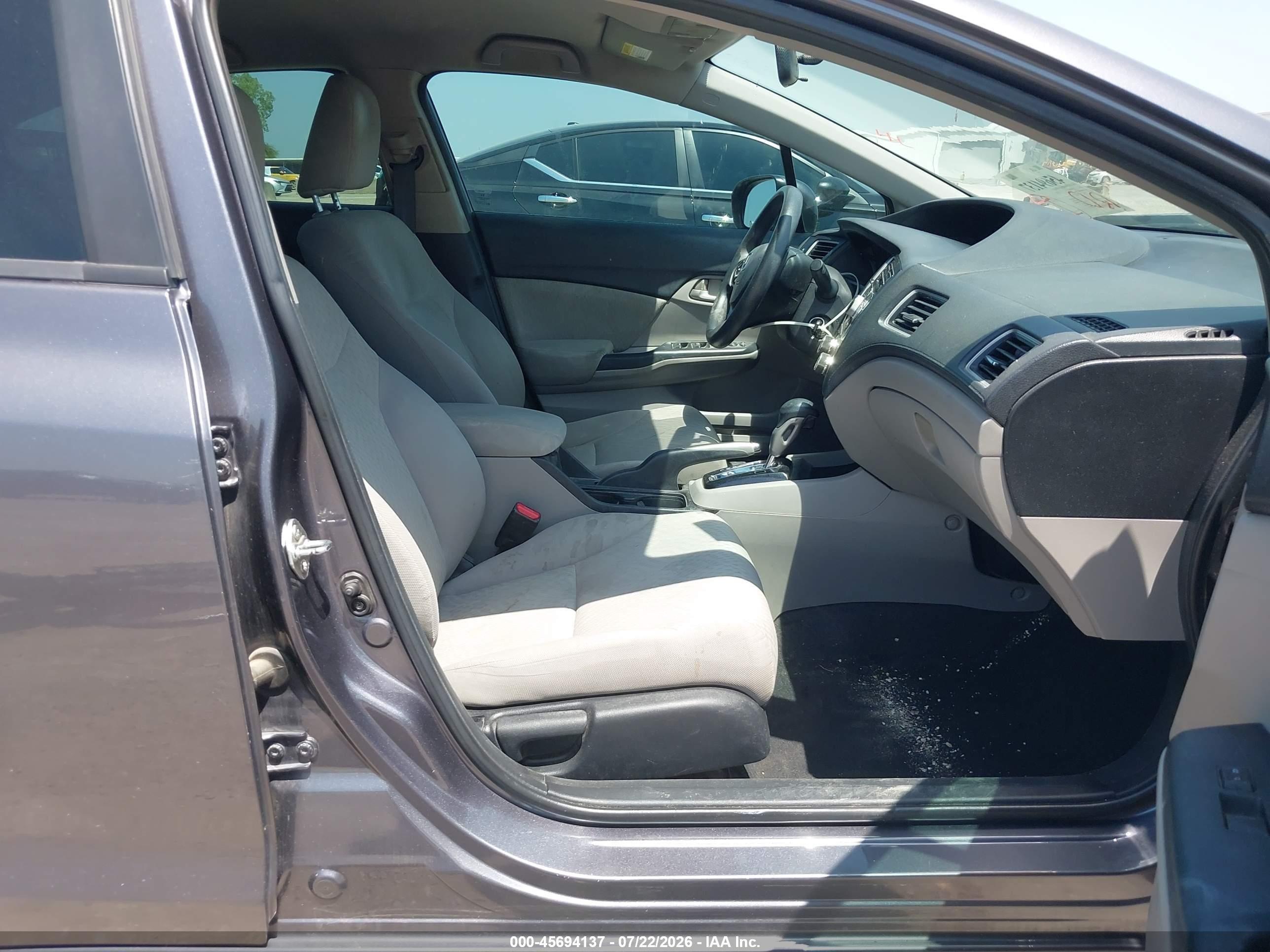 2014 Honda Civic Lx Gray vin: 19XFB2F56EE000943
