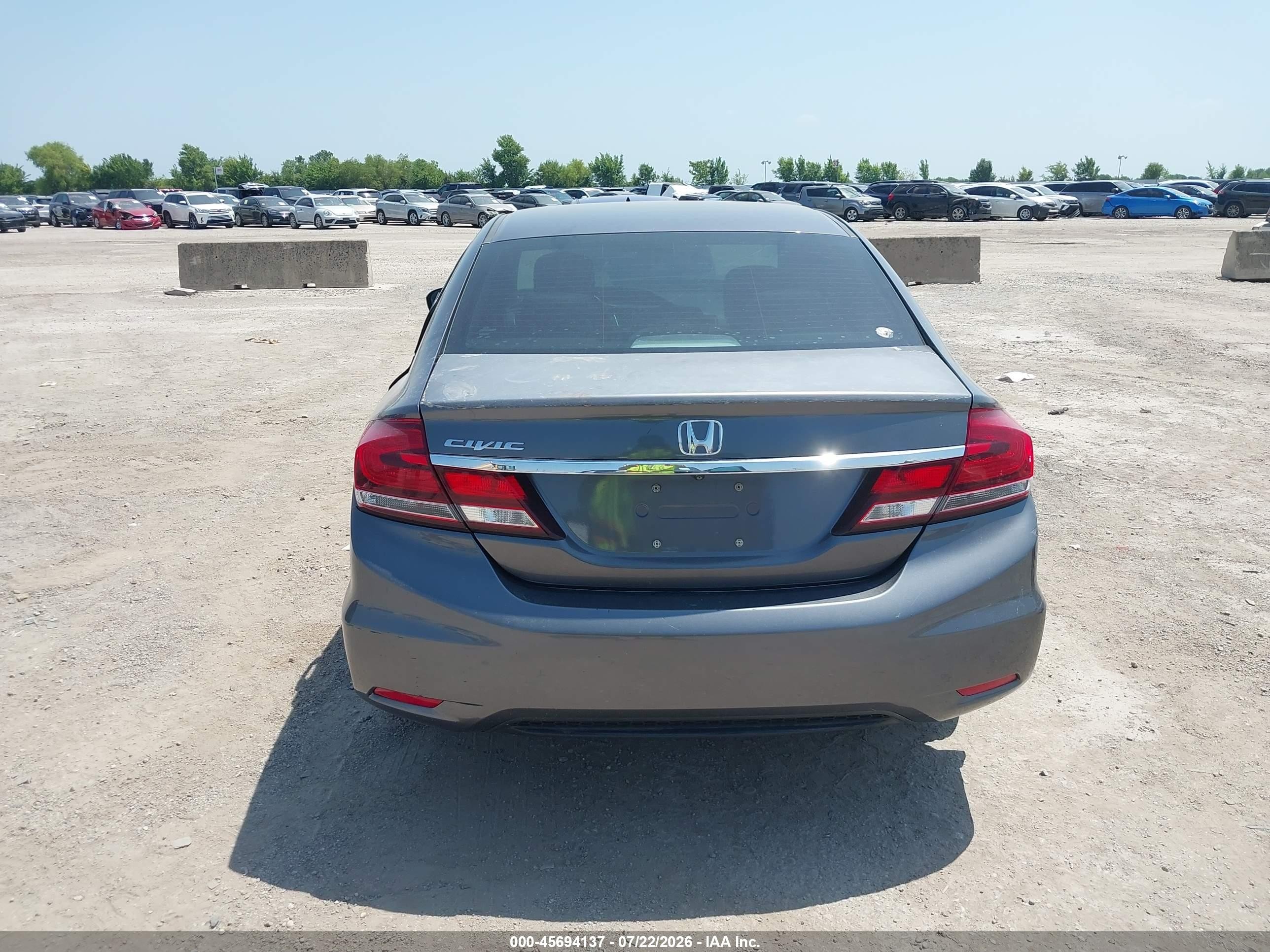 2014 Honda Civic Lx Gray vin: 19XFB2F56EE000943