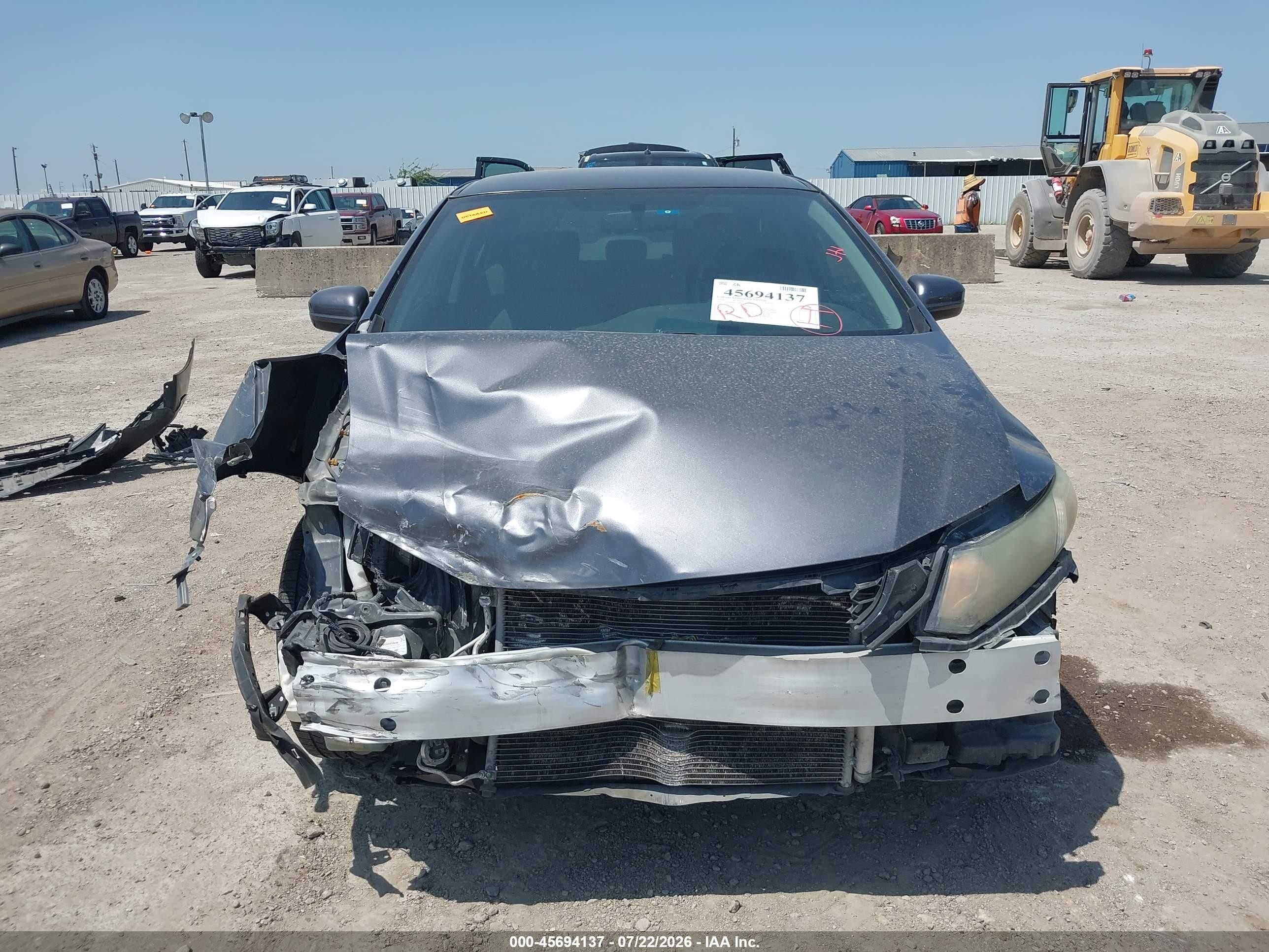 2014 Honda Civic Lx Gray vin: 19XFB2F56EE000943