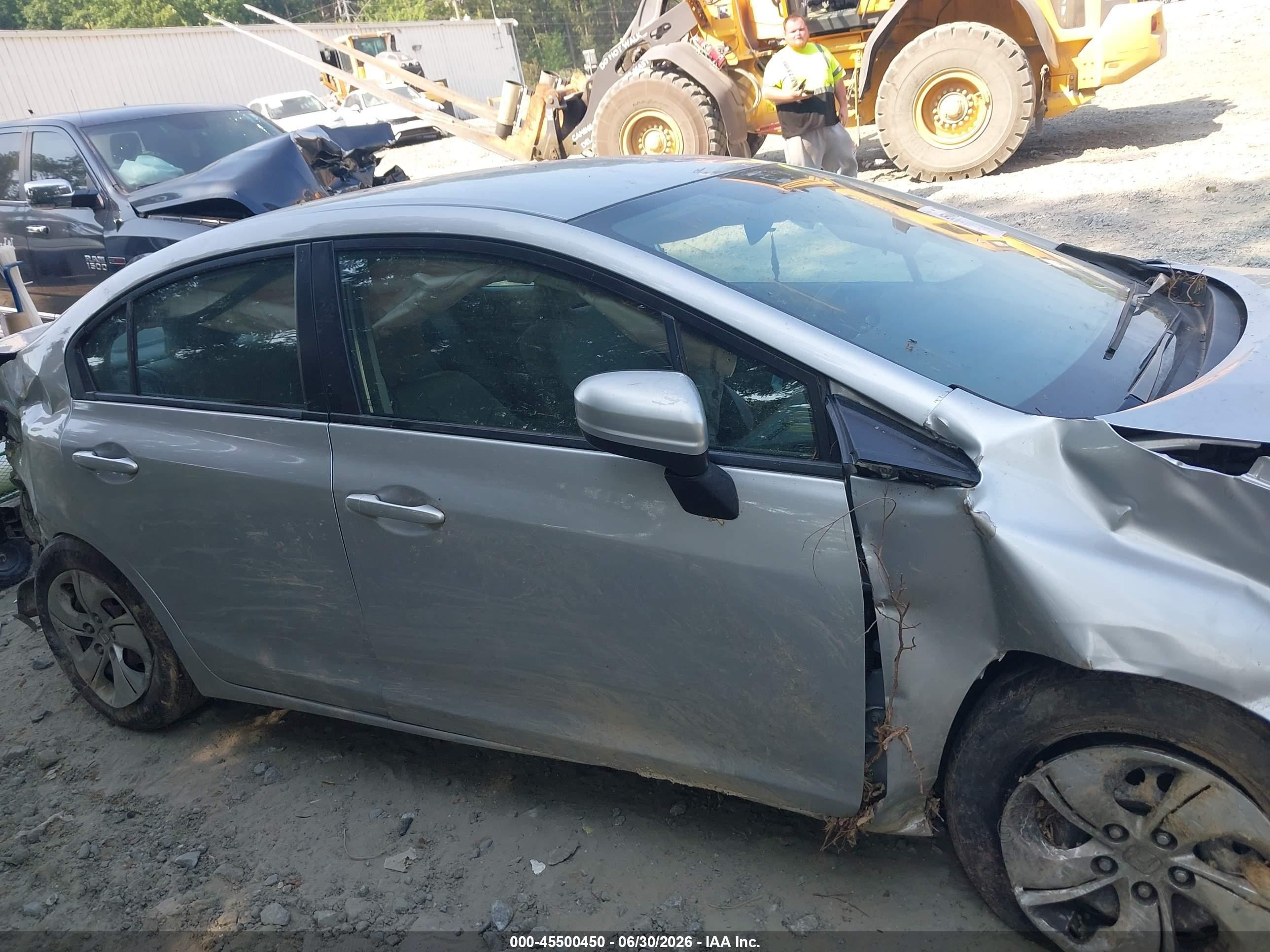 2014 Honda Civic Lx Silver vin: 19XFB2F56EE002255