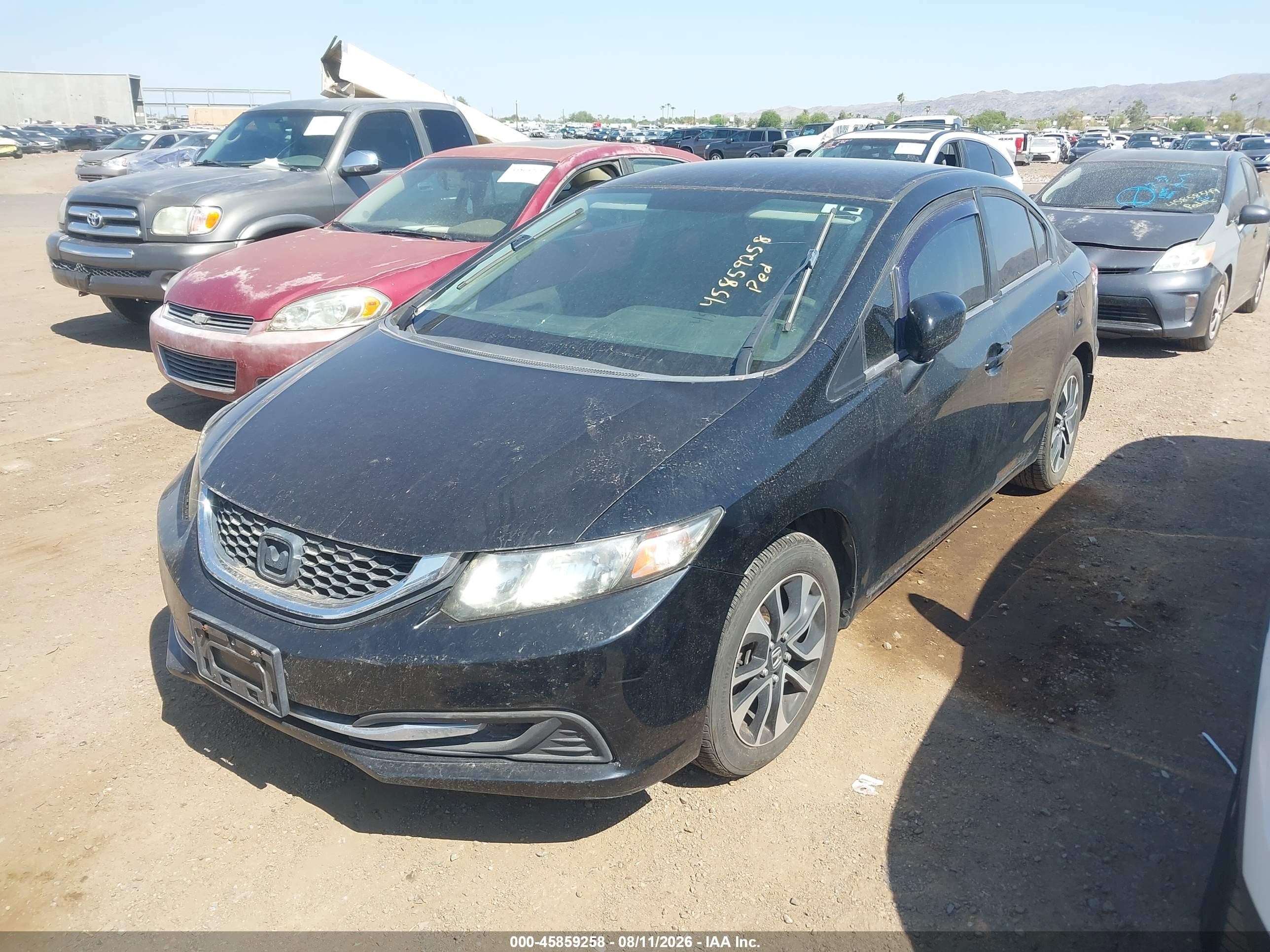 2014 Honda Civic Lx Black vin: 19XFB2F56EE003678