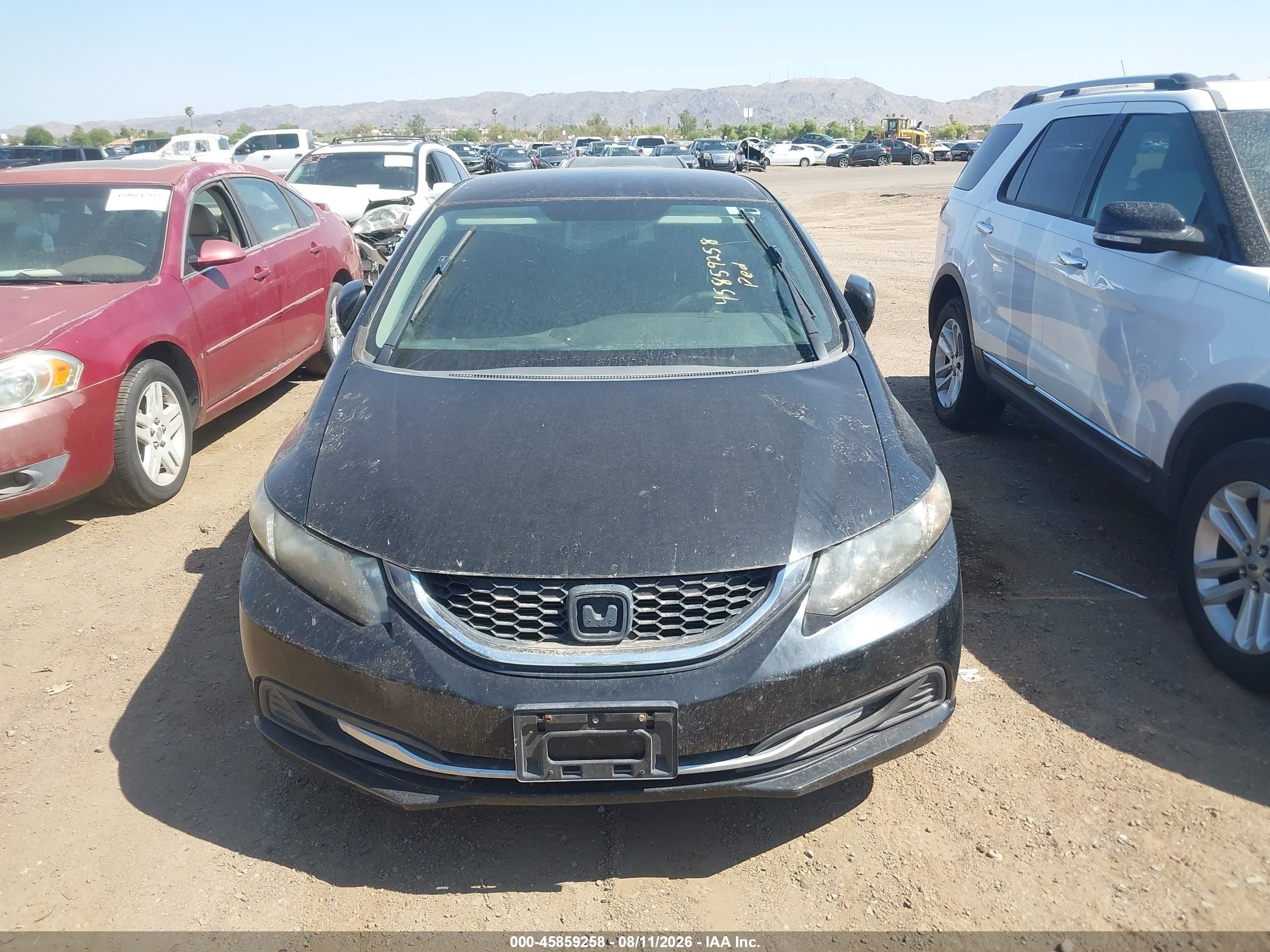 2014 Honda Civic Lx Black vin: 19XFB2F56EE003678