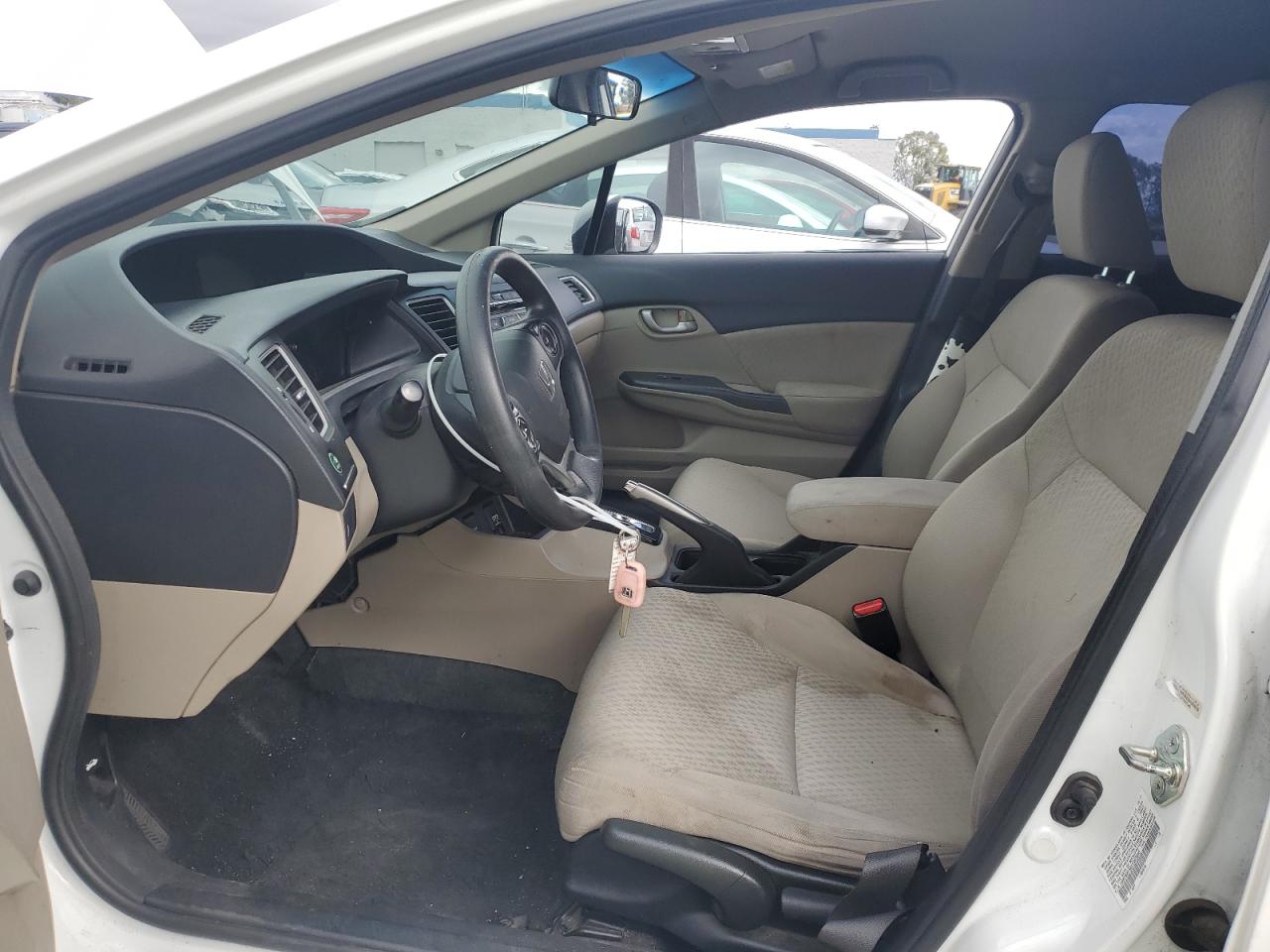 2014 Honda Civic Lx White vin: 19XFB2F56EE003955