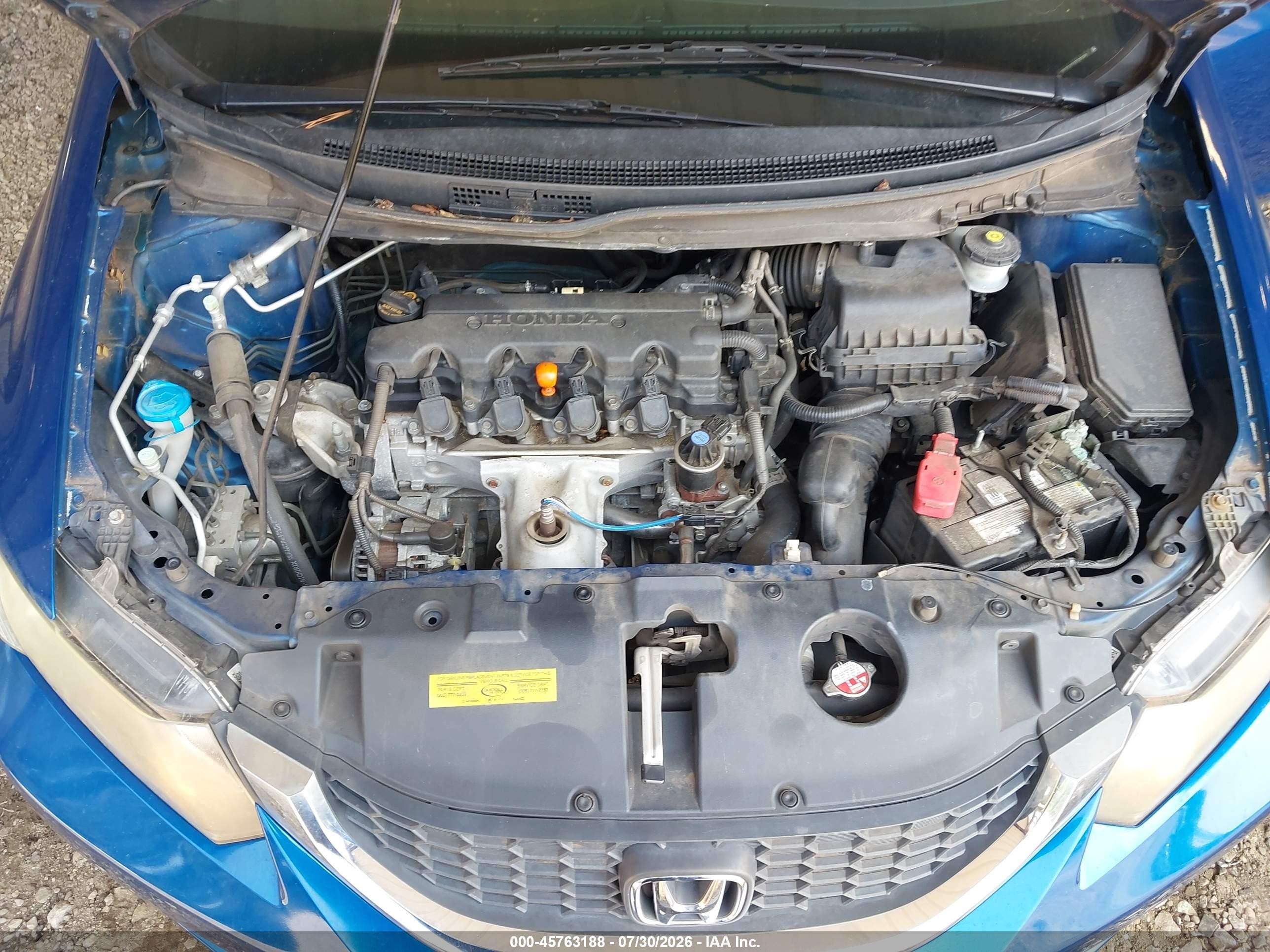 2014 Honda Civic Lx Синий vin: 19XFB2F56EE008346