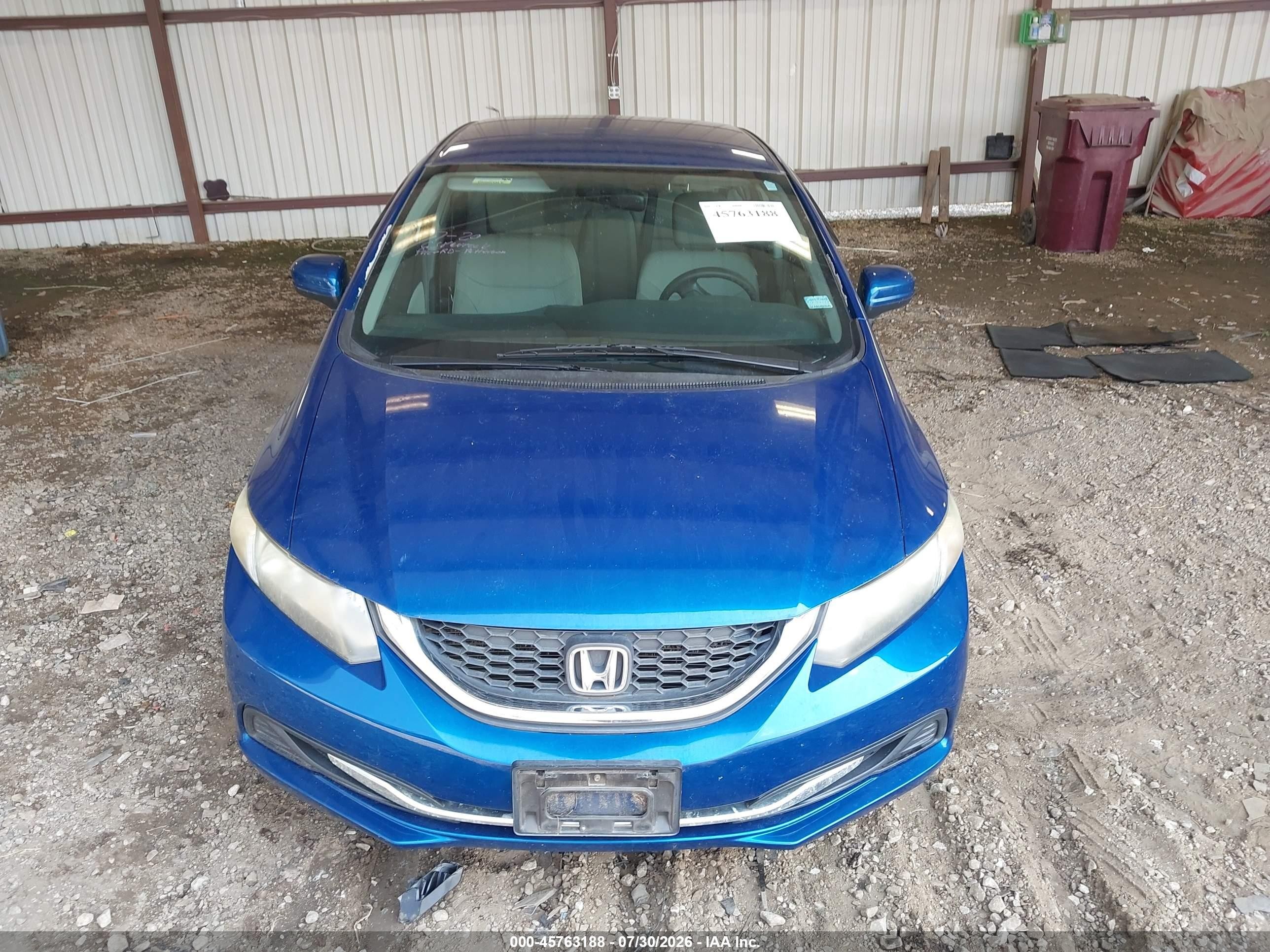 2014 Honda Civic Lx Синий vin: 19XFB2F56EE008346
