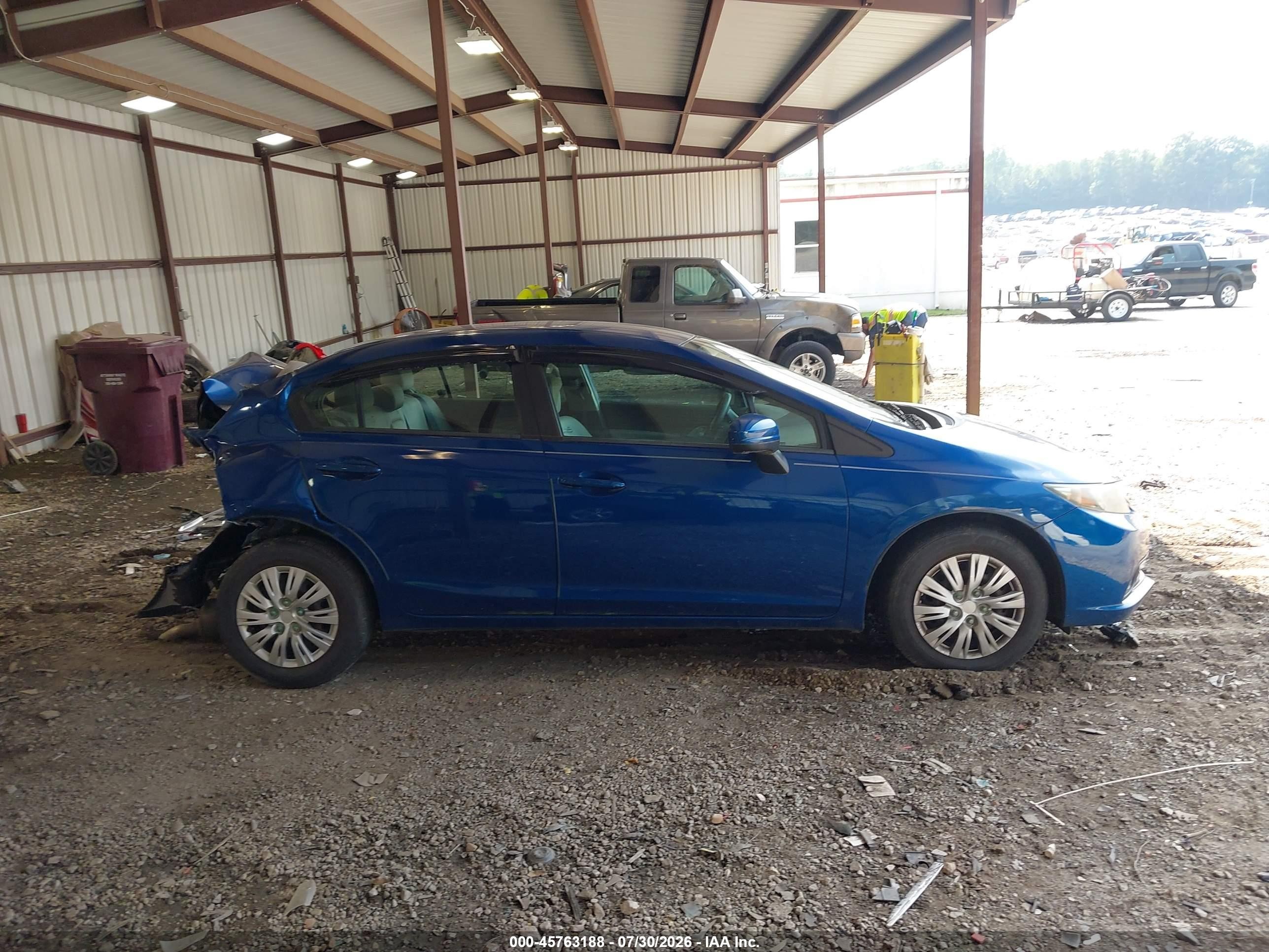 2014 Honda Civic Lx Синий vin: 19XFB2F56EE008346