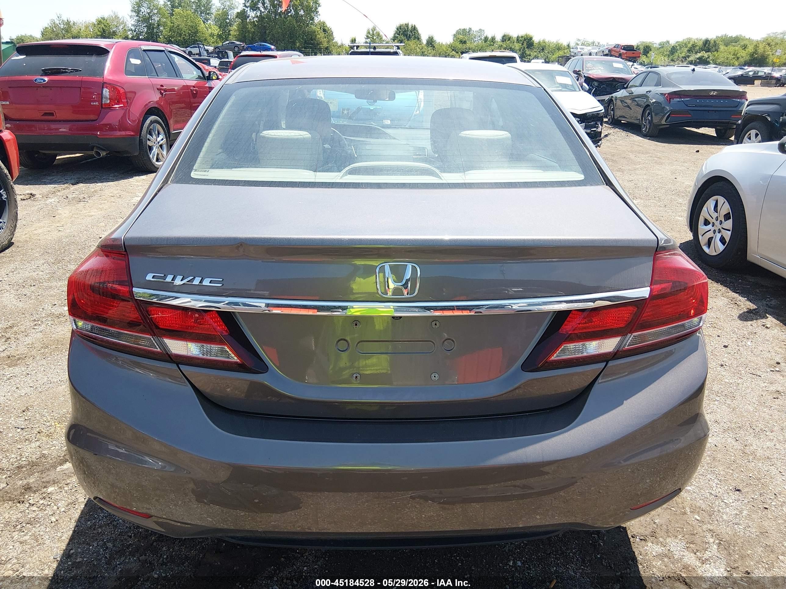 2014 Honda Civic Lx Brown vin: 19XFB2F56EE012977