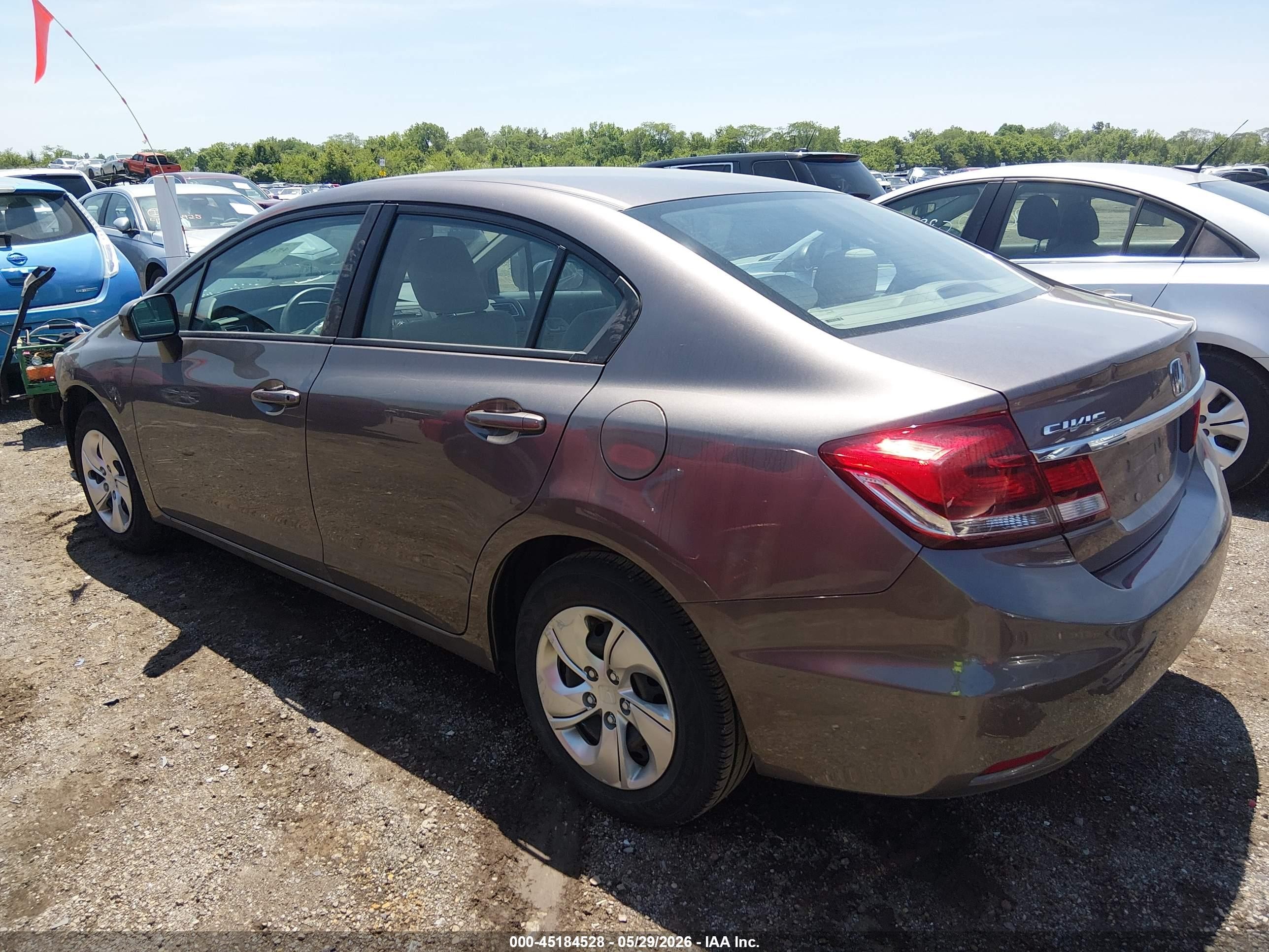 2014 Honda Civic Lx Brown vin: 19XFB2F56EE012977