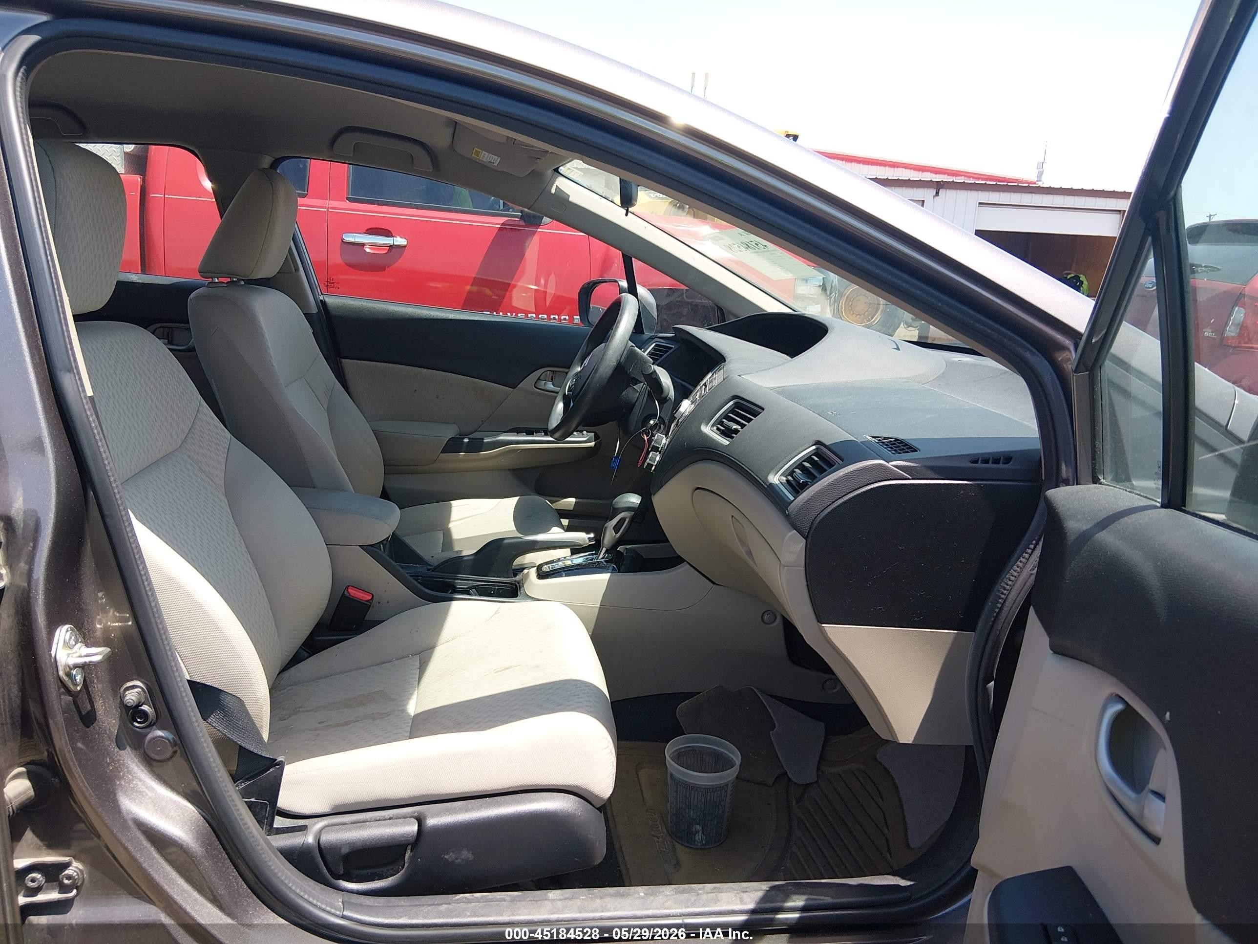 2014 Honda Civic Lx Brown vin: 19XFB2F56EE012977