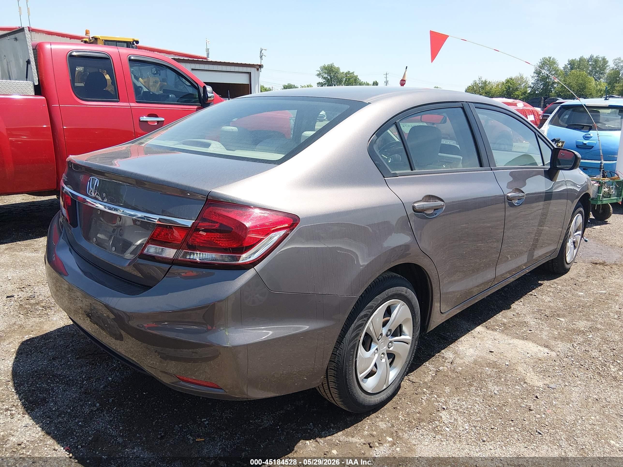 2014 Honda Civic Lx Brown vin: 19XFB2F56EE012977