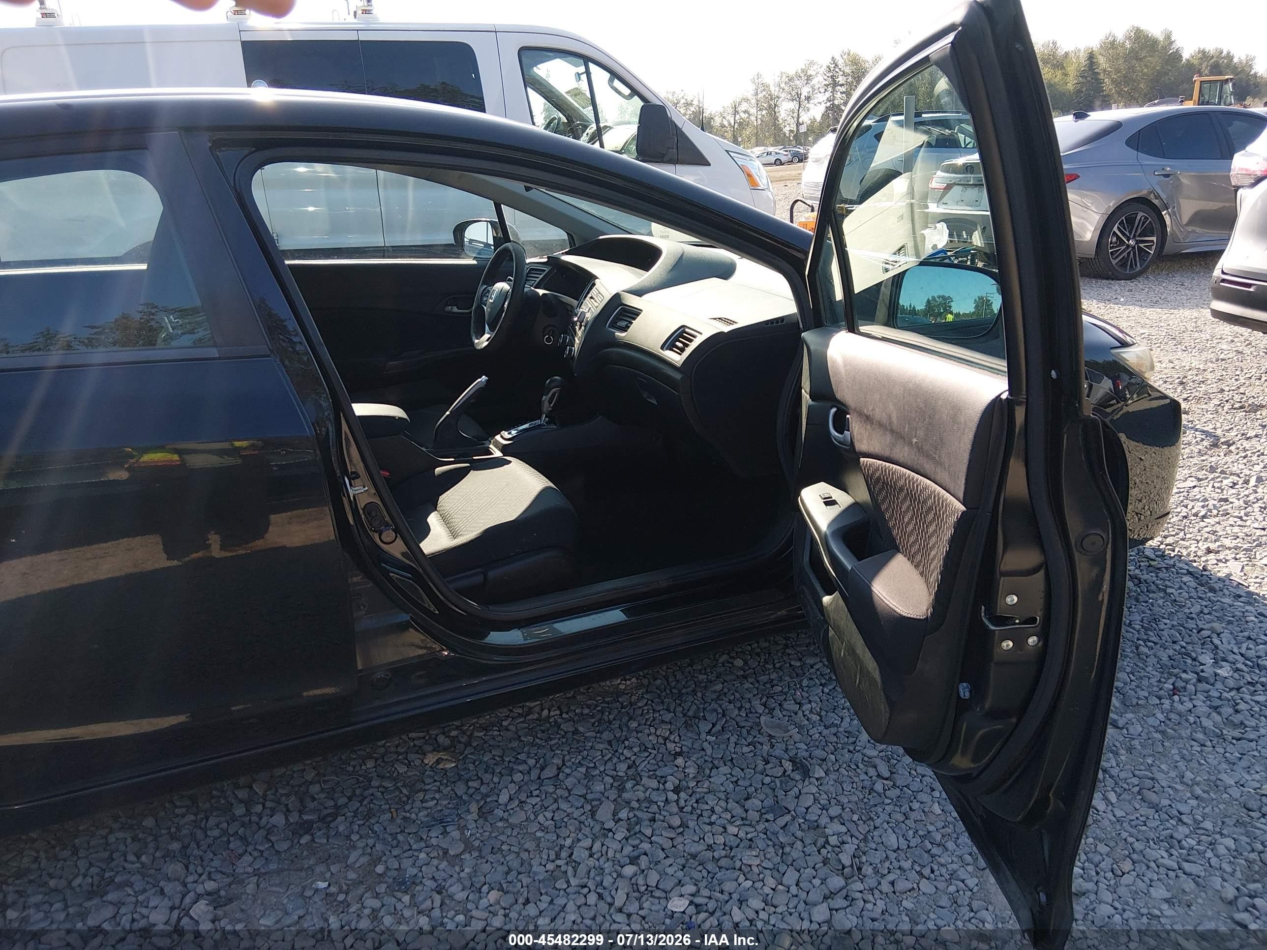 2014 Honda Civic Lx Black vin: 19XFB2F56EE018830