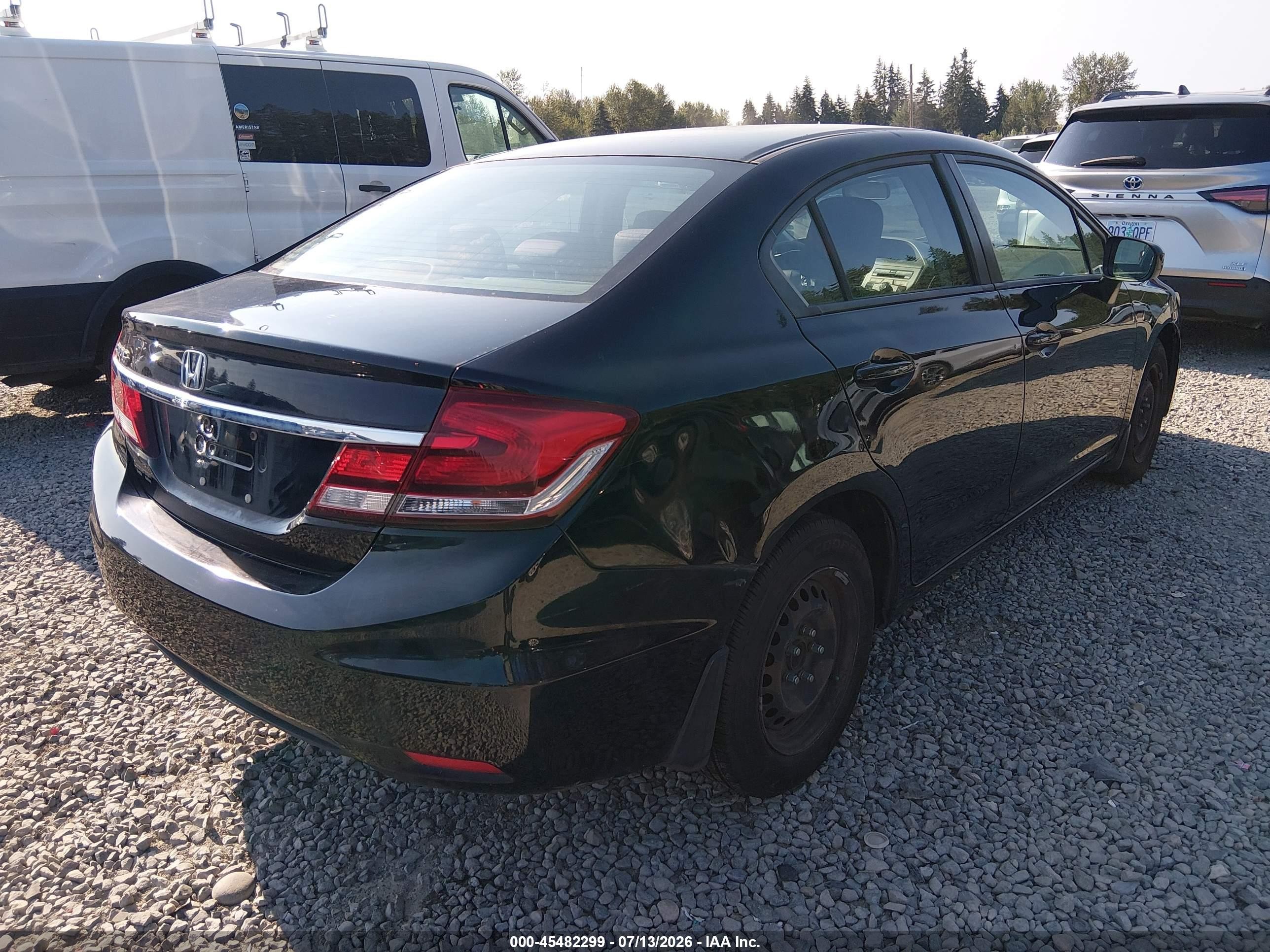 2014 Honda Civic Lx Black vin: 19XFB2F56EE018830