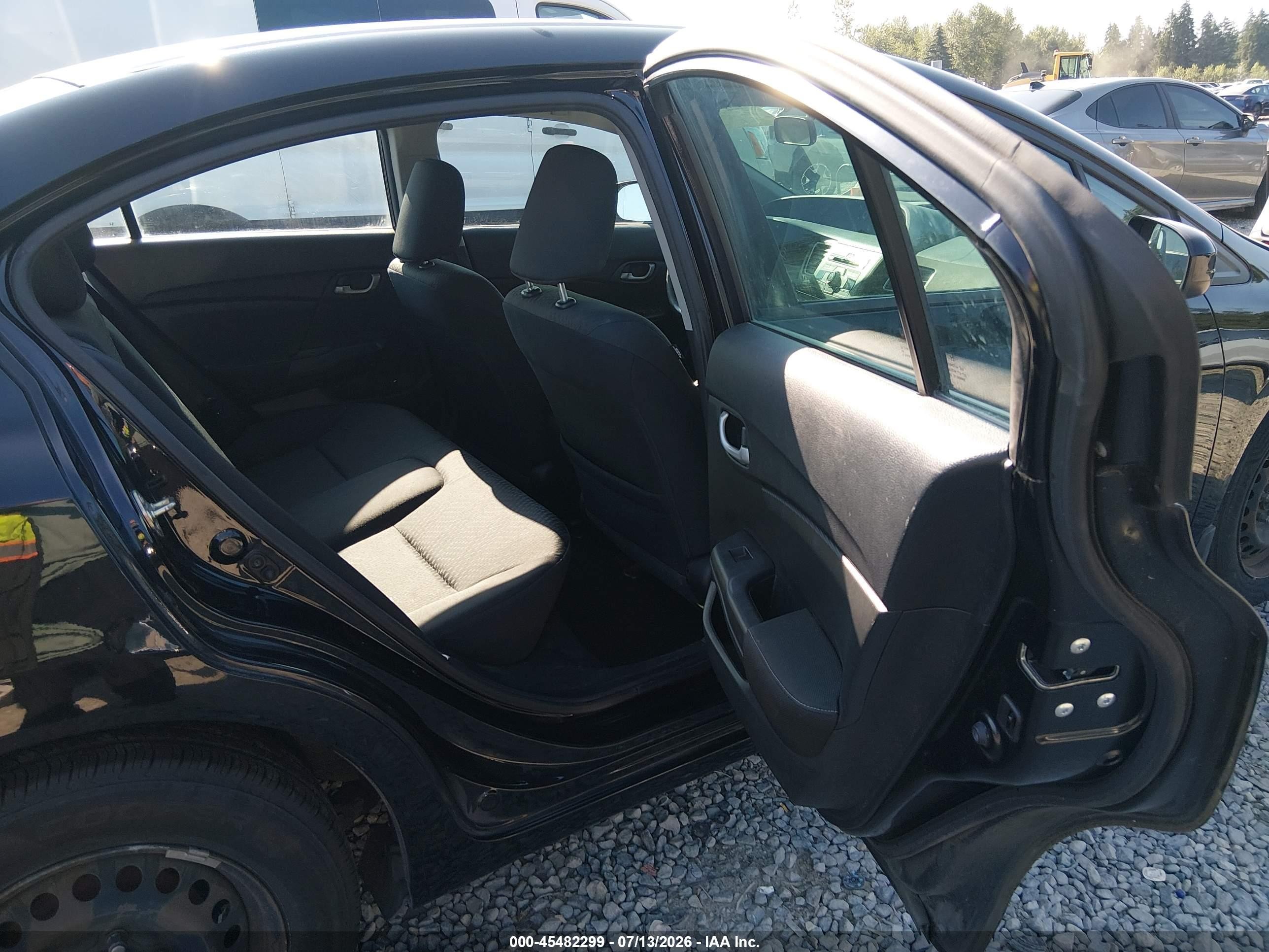 2014 Honda Civic Lx Black vin: 19XFB2F56EE018830