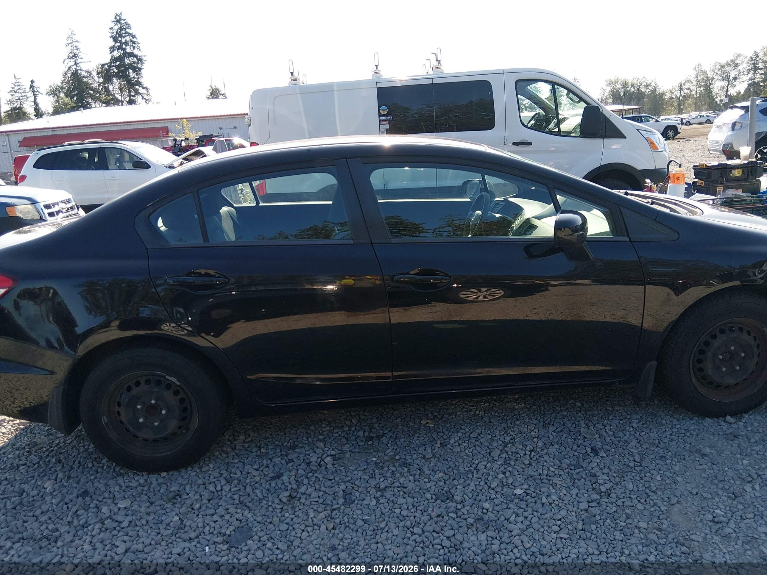 2014 Honda Civic Lx Black vin: 19XFB2F56EE018830