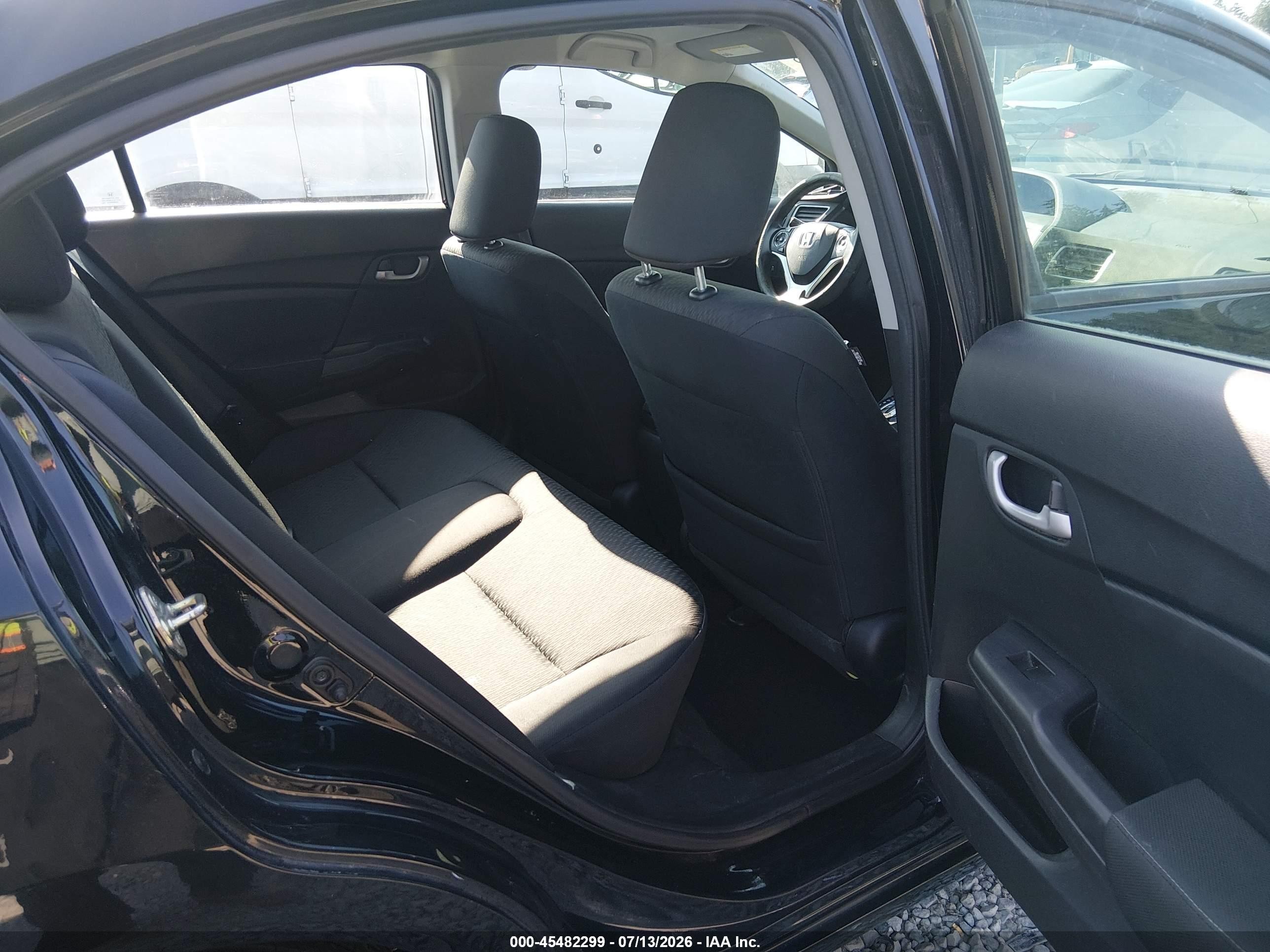 2014 Honda Civic Lx Black vin: 19XFB2F56EE018830