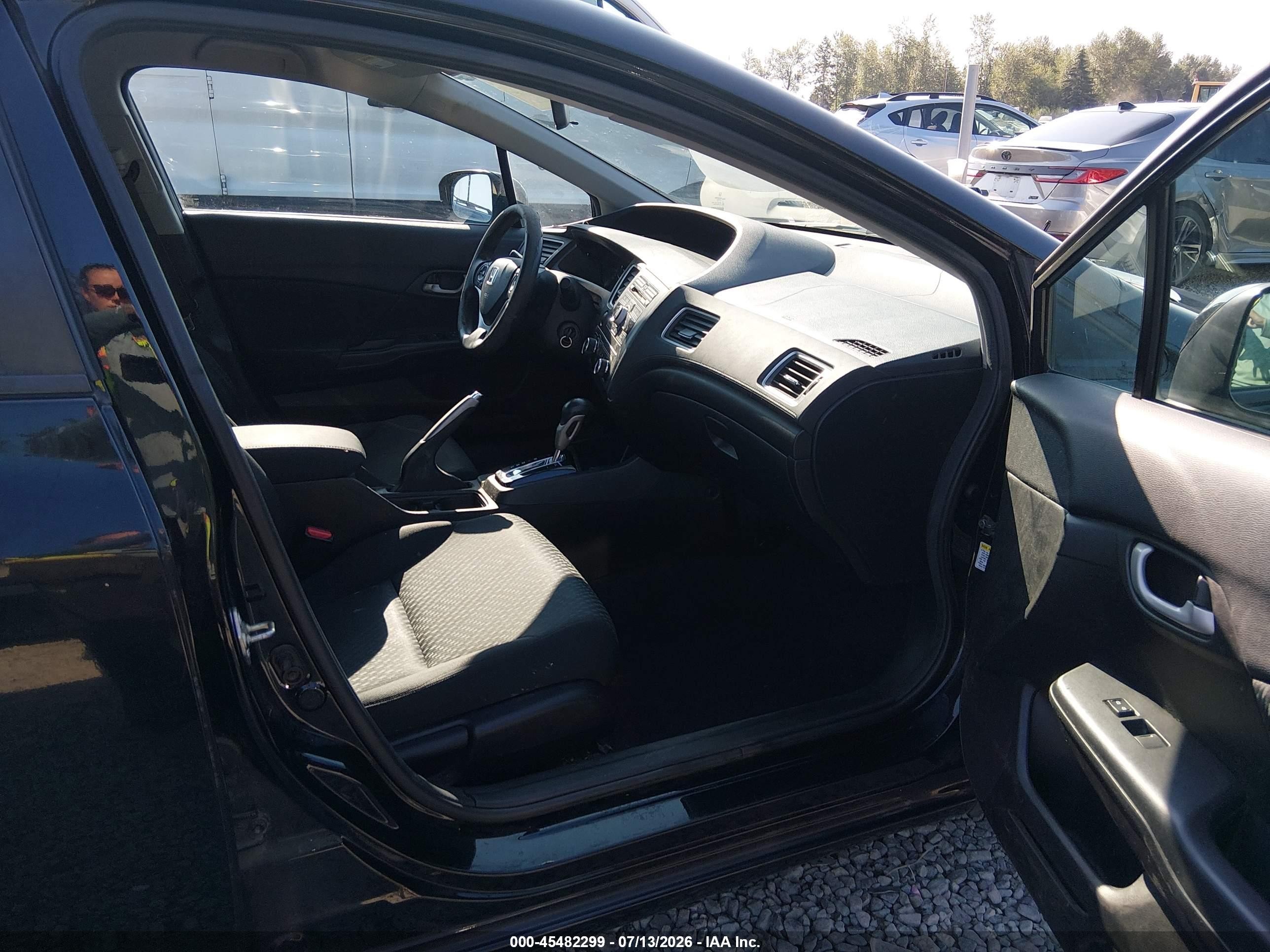 2014 Honda Civic Lx Black vin: 19XFB2F56EE018830