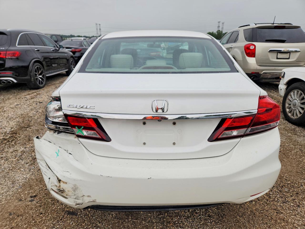 2014 Honda Civic Lx White vin: 19XFB2F56EE021470