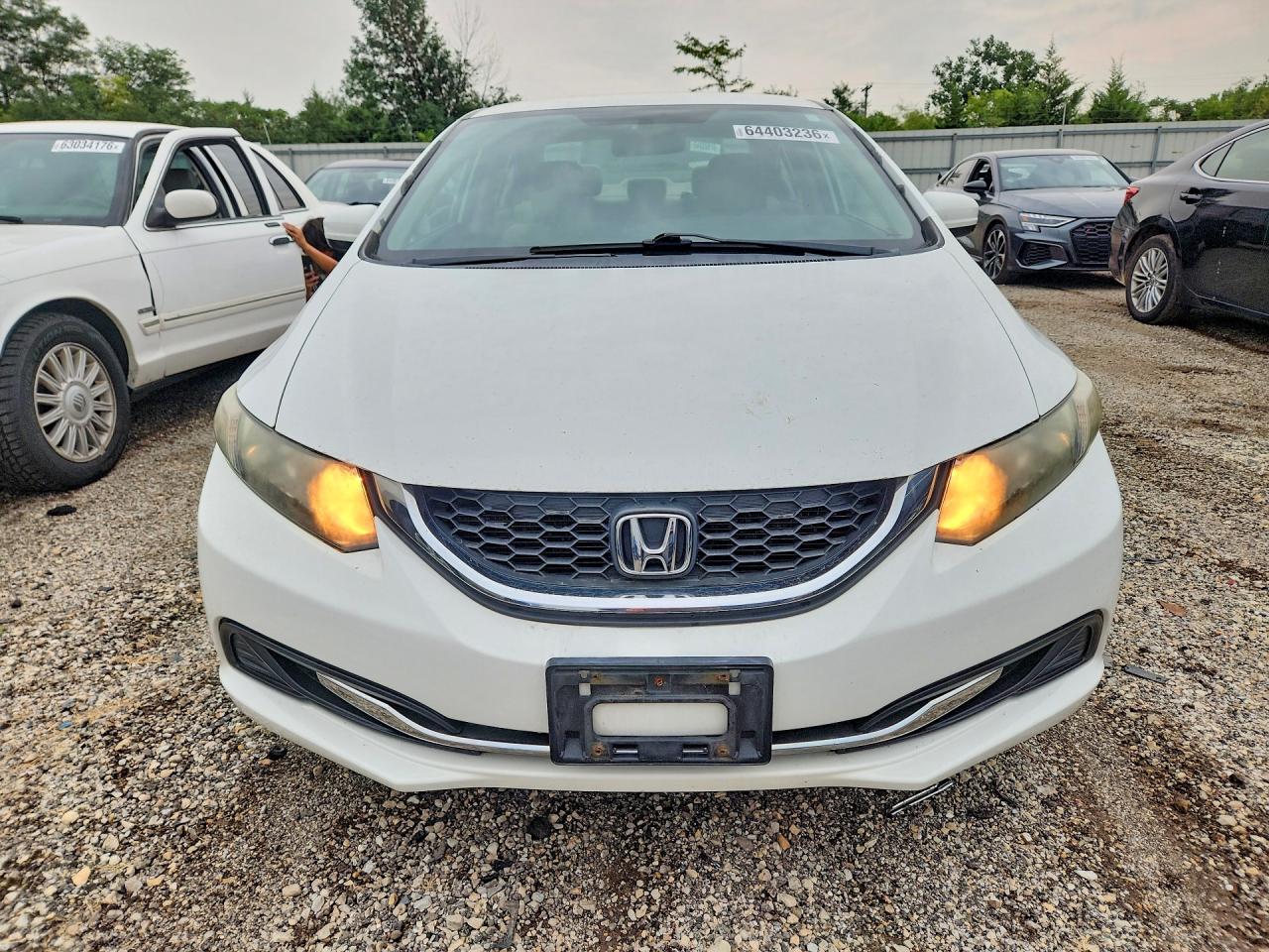 2014 Honda Civic Lx White vin: 19XFB2F56EE021470