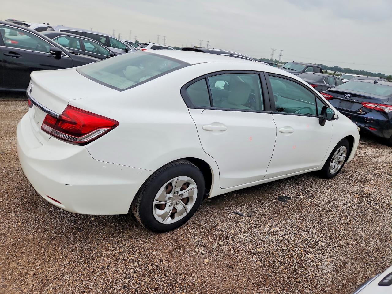 2014 Honda Civic Lx White vin: 19XFB2F56EE021470