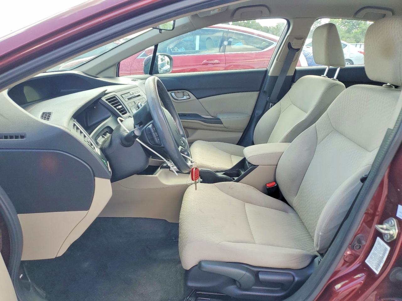 2014 Honda Civic Lx Burgundy vin: 19XFB2F56EE022005