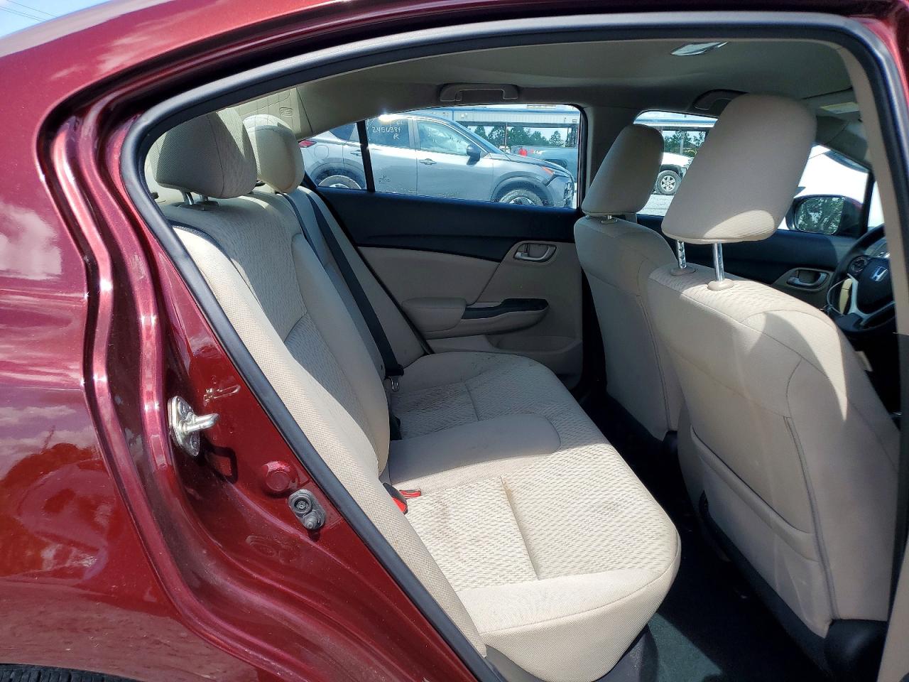 2014 Honda Civic Lx Burgundy vin: 19XFB2F56EE022005