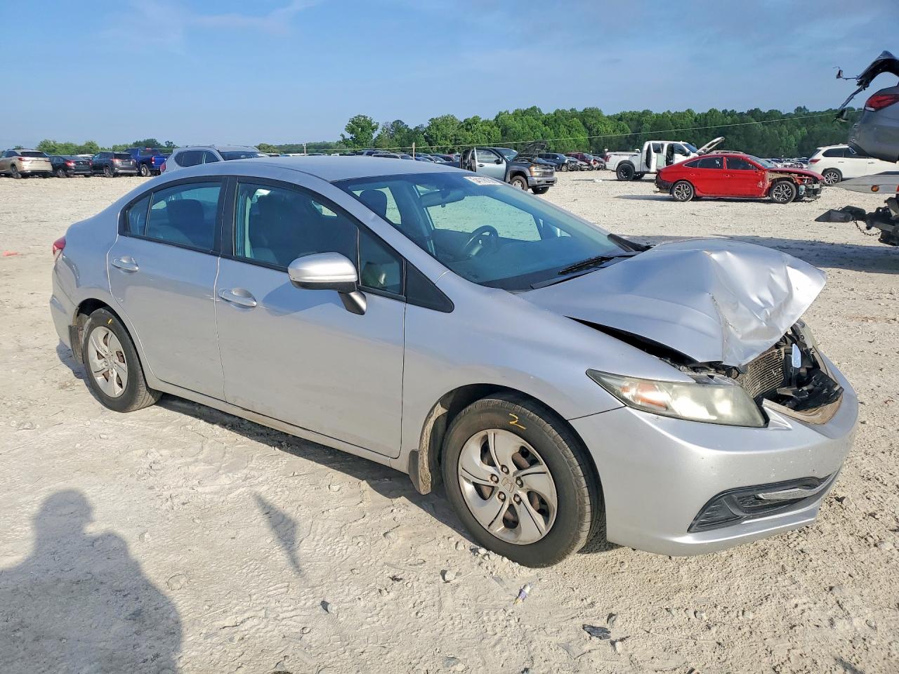 2014 Honda Civic Lx Silver vin: 19XFB2F56EE028872