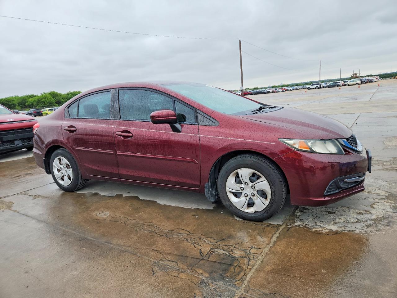 2014 Honda Civic Lx Maroon vin: 19XFB2F56EE029178