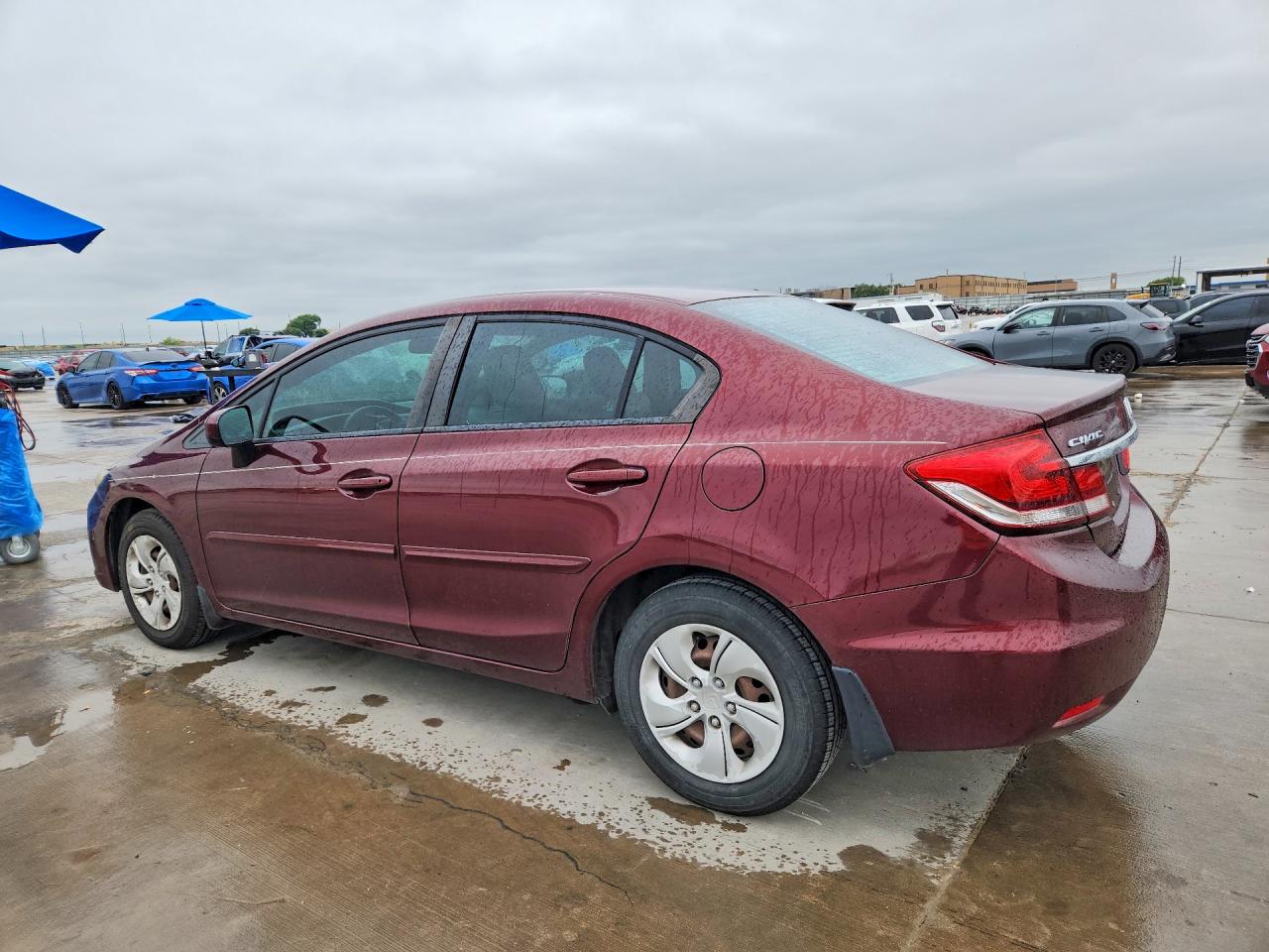 2014 Honda Civic Lx Maroon vin: 19XFB2F56EE029178