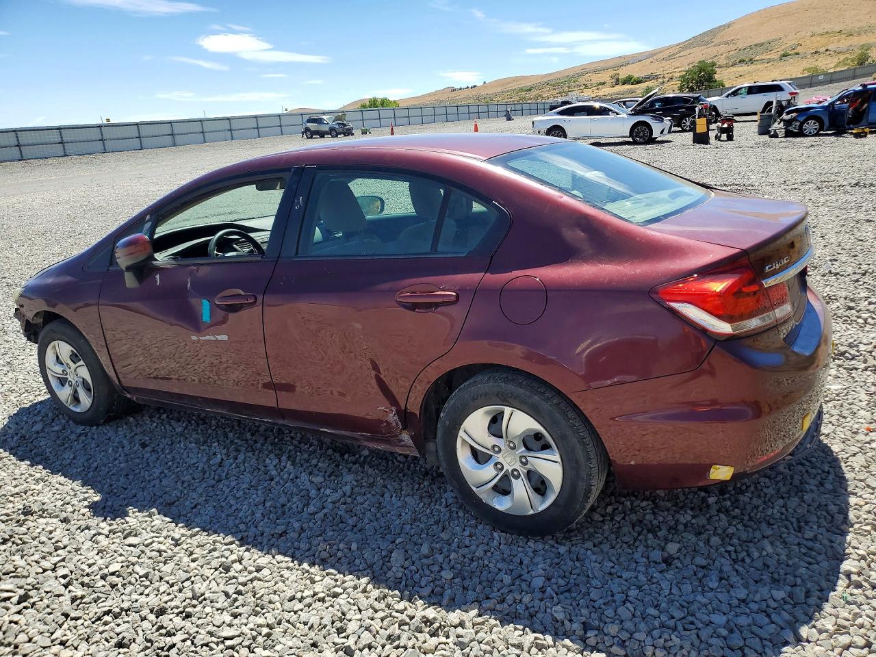 2014 Honda Civic Lx Бордовый vin: 19XFB2F56EE030265