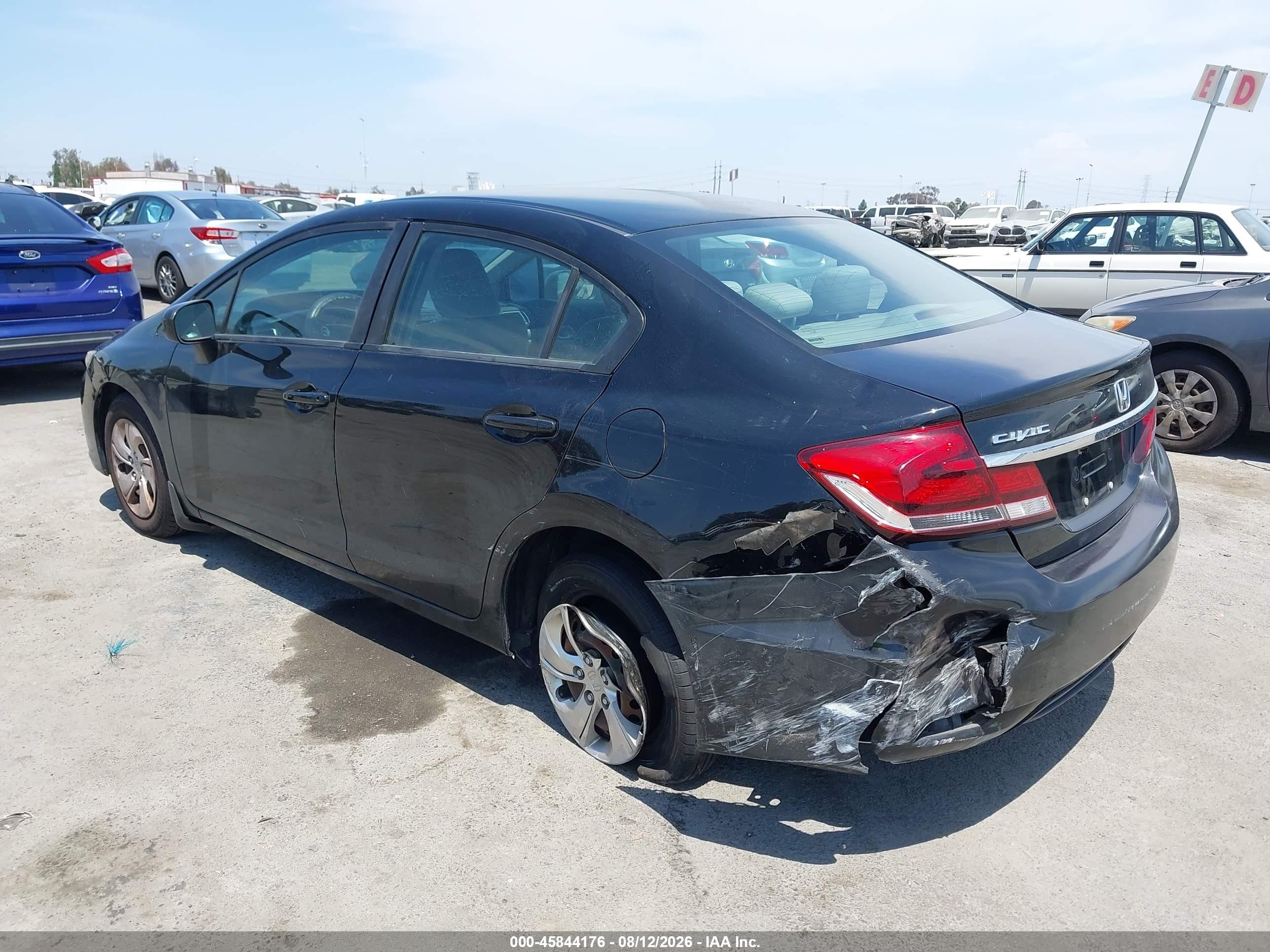 2014 Honda Civic Lx Черный vin: 19XFB2F56EE030783