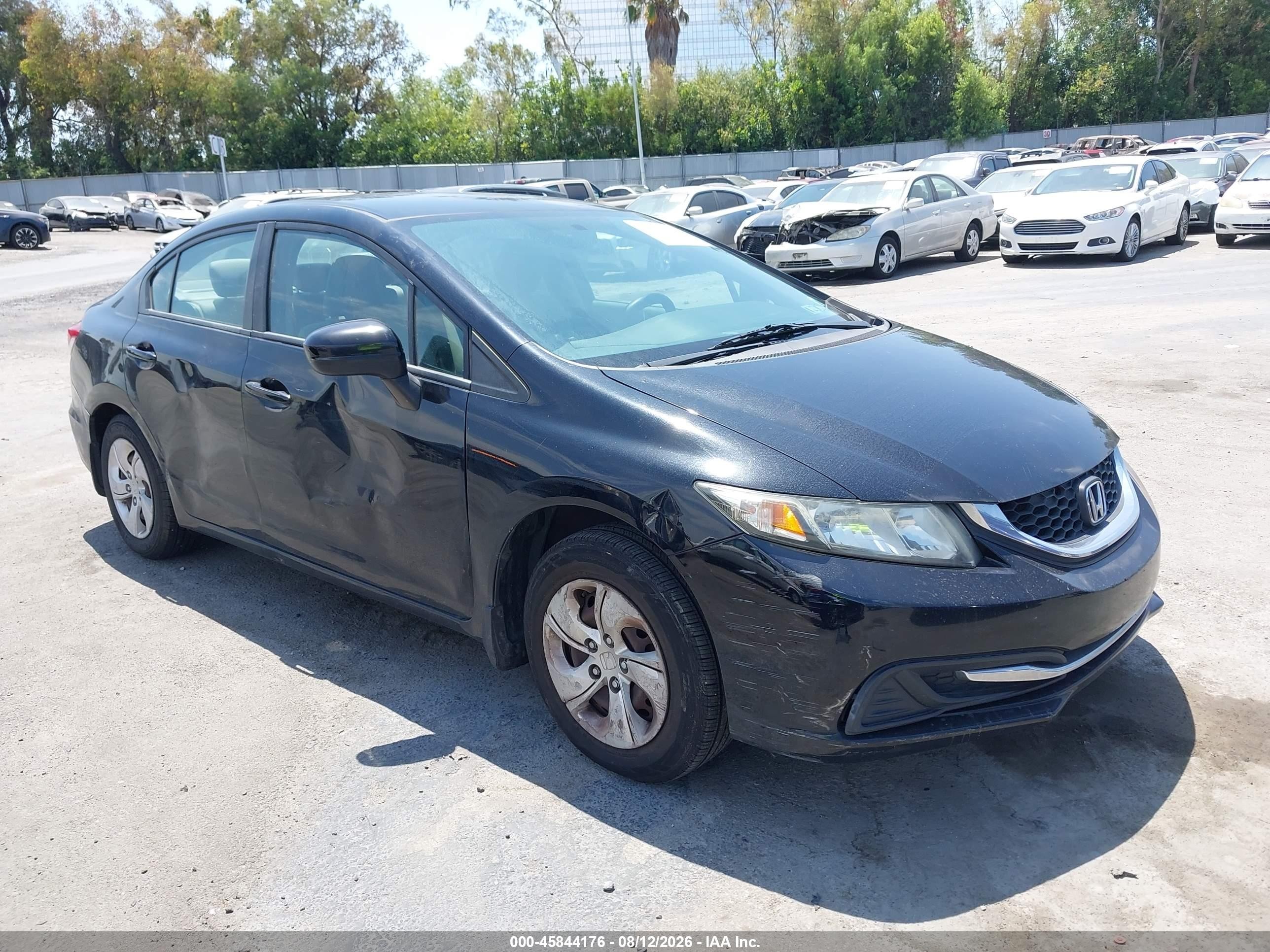 2014 Honda Civic Lx Black vin: 19XFB2F56EE030783
