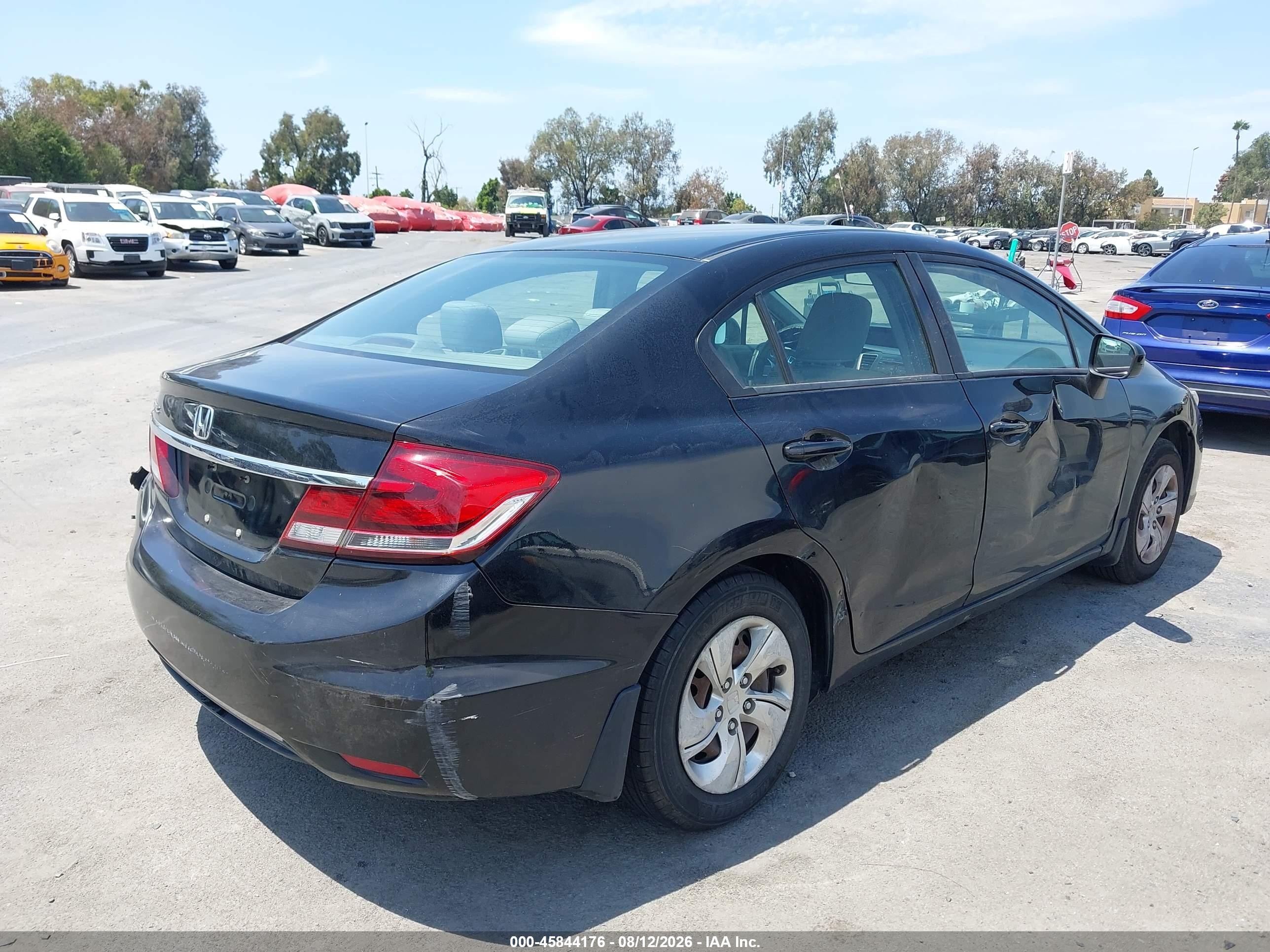 2014 Honda Civic Lx Черный vin: 19XFB2F56EE030783