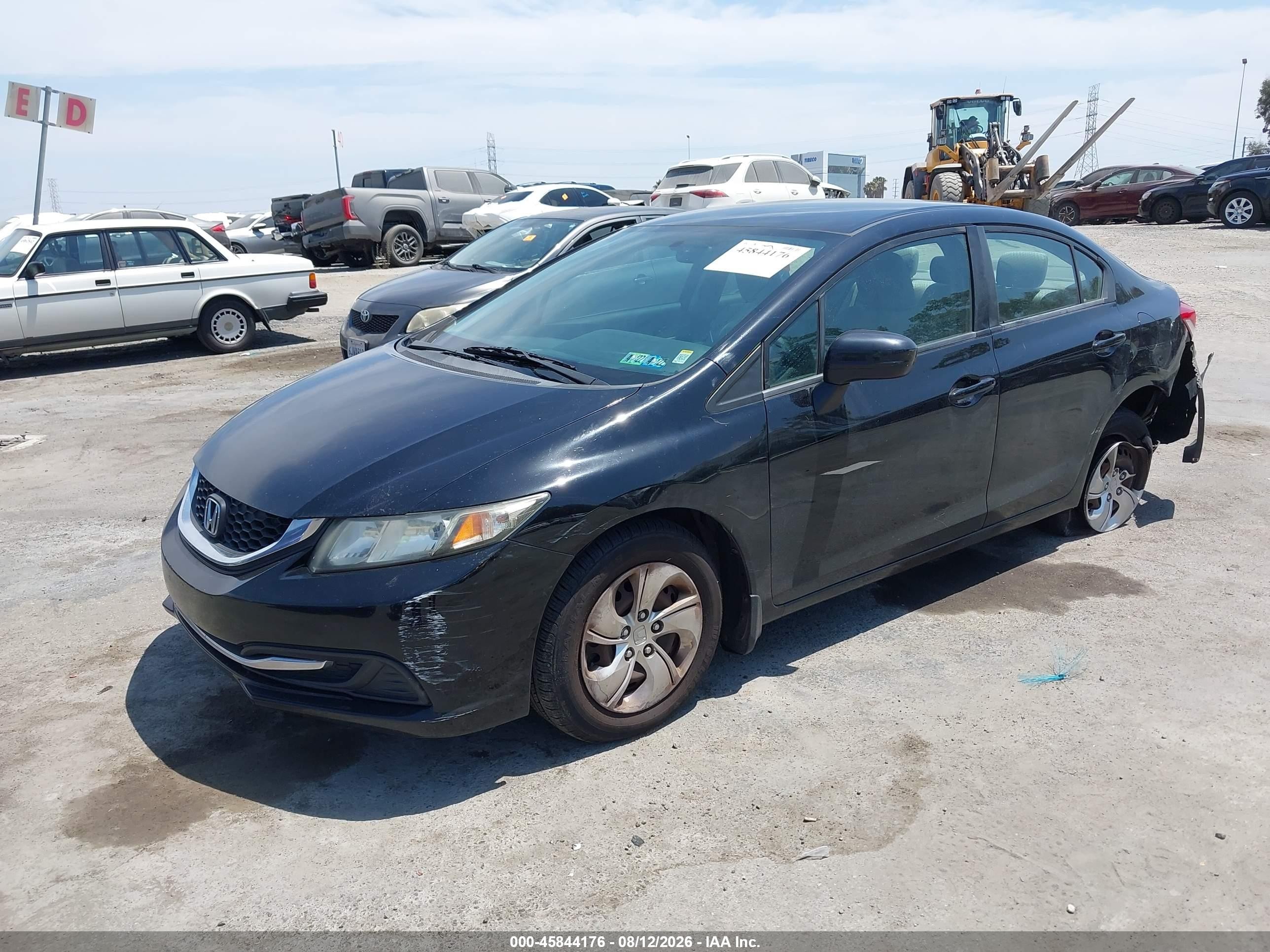2014 Honda Civic Lx Черный vin: 19XFB2F56EE030783