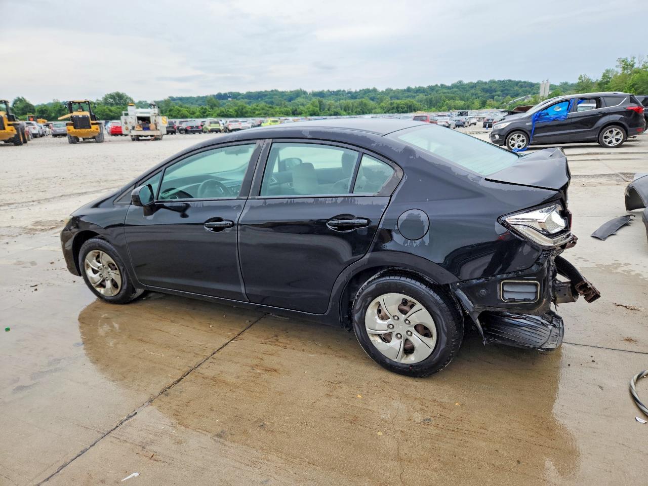 2014 Honda Civic Lx Black vin: 19XFB2F56EE037684